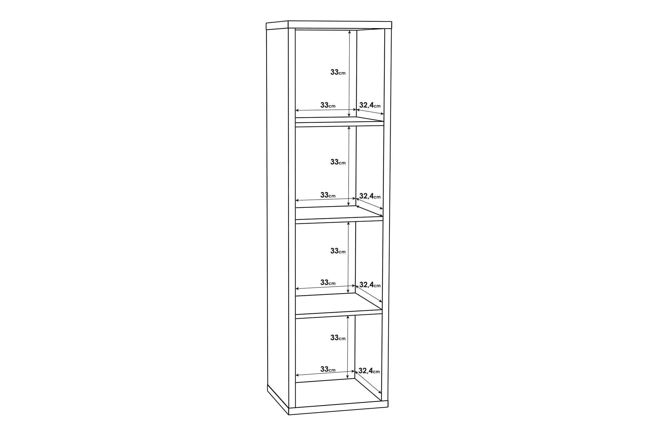 Mauro 3 Shelves Storage Unit In Sonoma Oak - Image 7