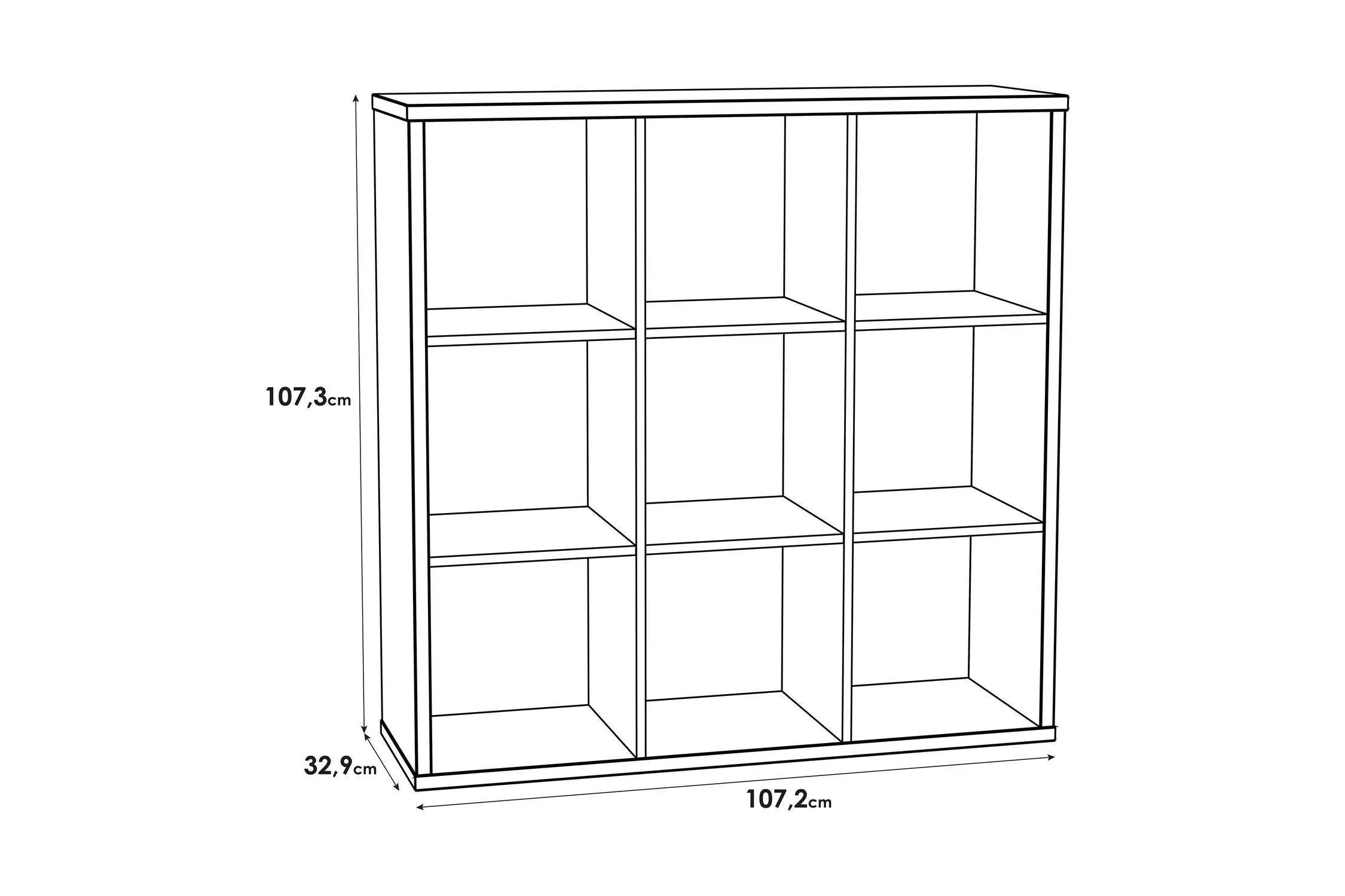 Mauro 3x3 Storage Unit In Concrete Grey - Image 3