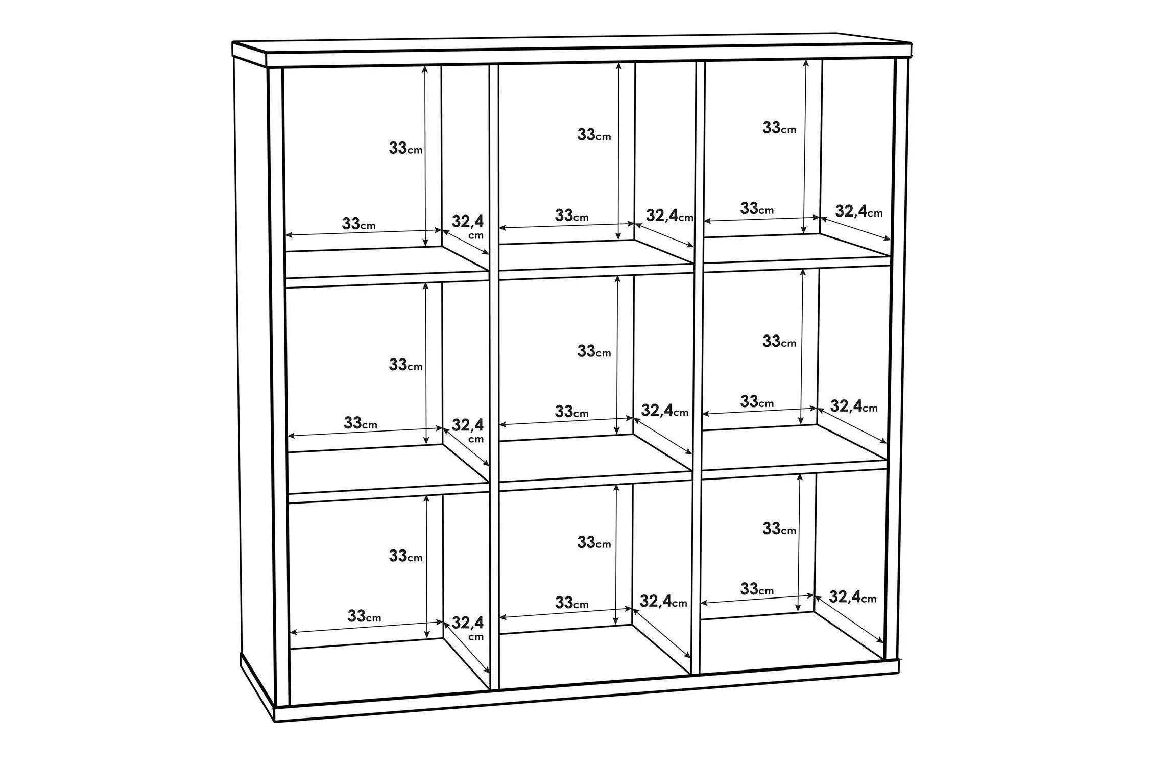Mauro 3x3 Storage Unit In Concrete Grey - Image 4