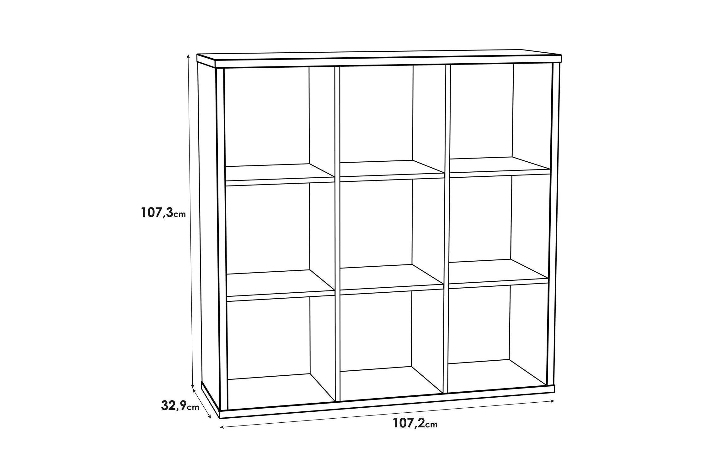 Mauro 3x3 Storage Unit In Matt White - Image 7