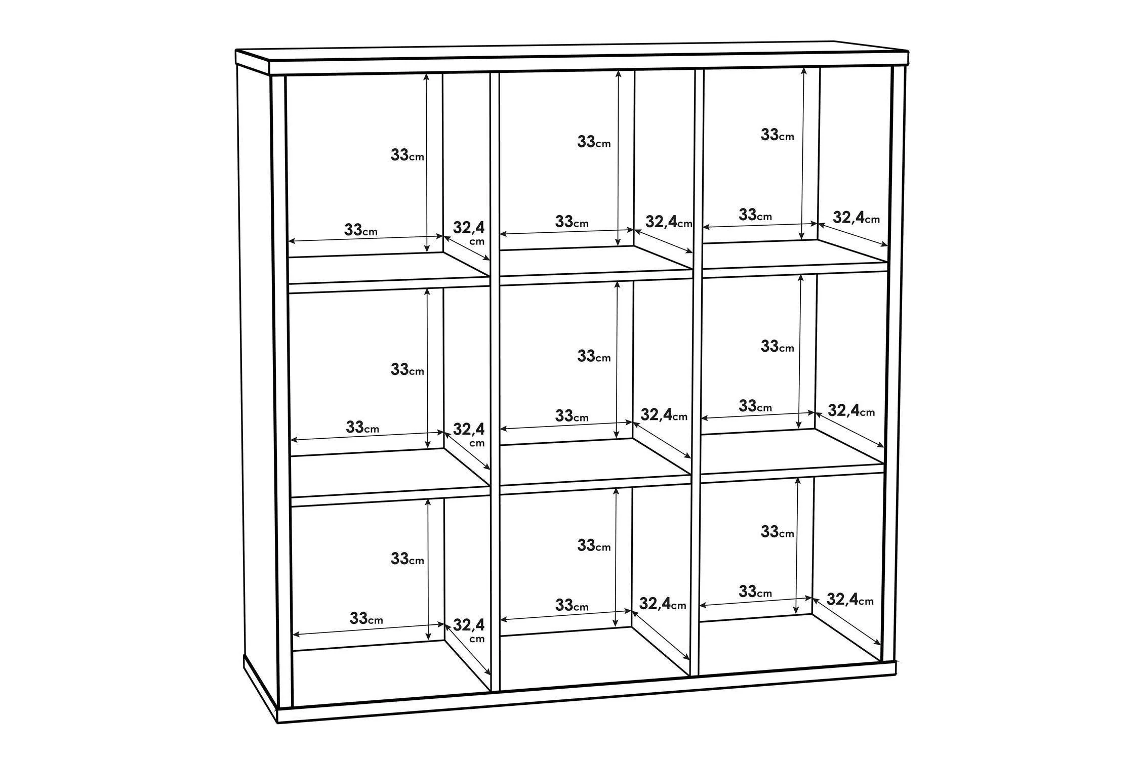 Mauro 3x3 Storage Unit In Sonoma Oak - Image 6