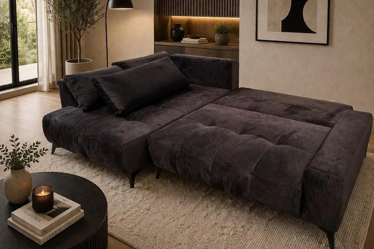 Mauro Corner Sofa Bed With Storage - Image 3