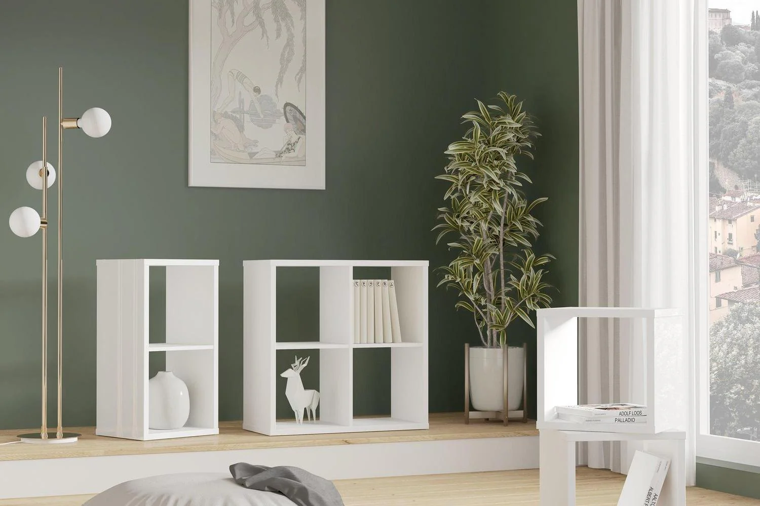 Mauro Singular Storage Unit In White High Gloss/White - Image 4