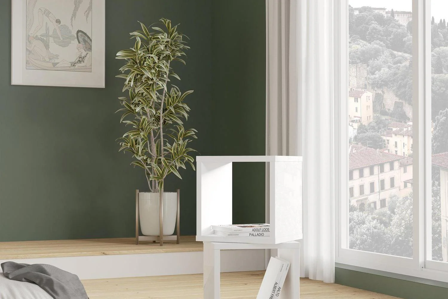 Mauro Singular Storage Unit In White High Gloss/White - Image 5