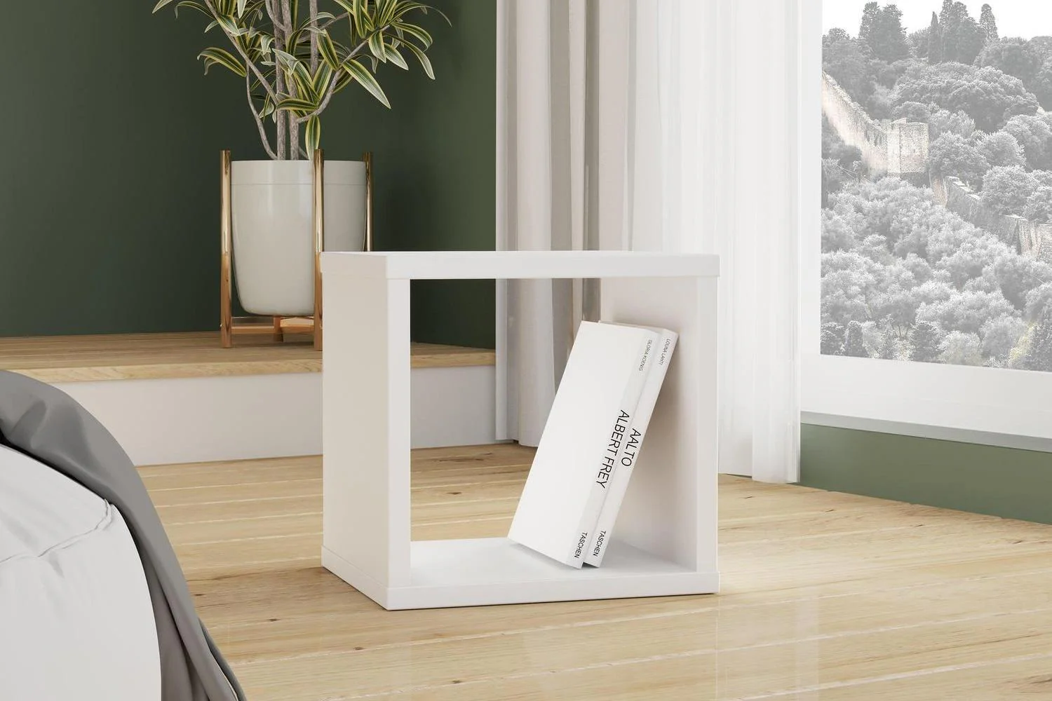 Mauro Singular Storage Unit In White High Gloss/White - Image 6