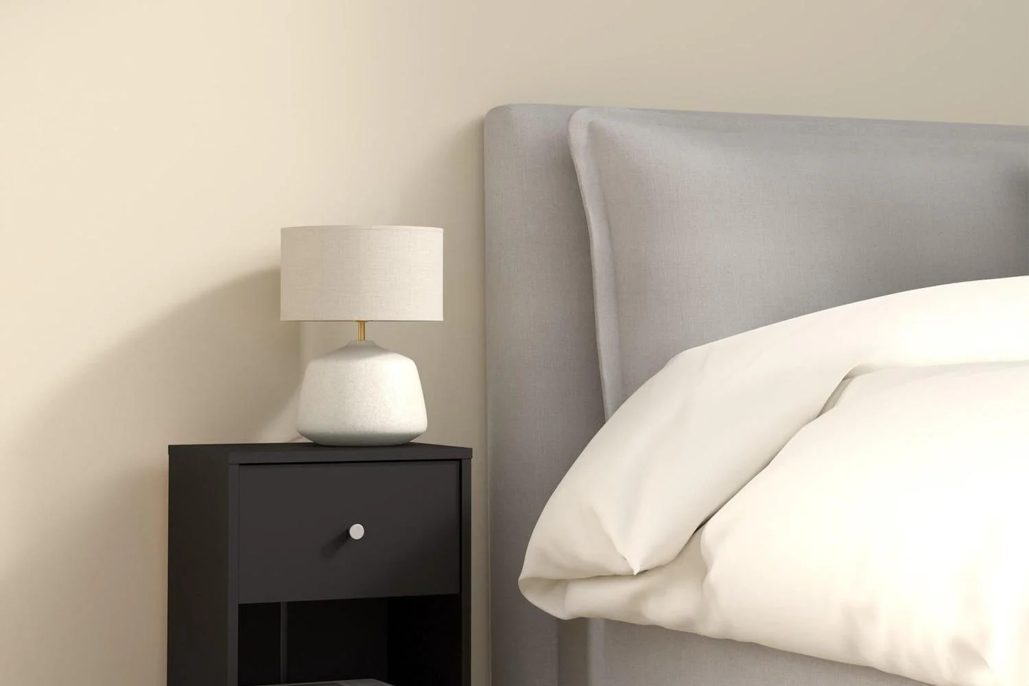 May Bedside 1 Drawer In Black - Image 7