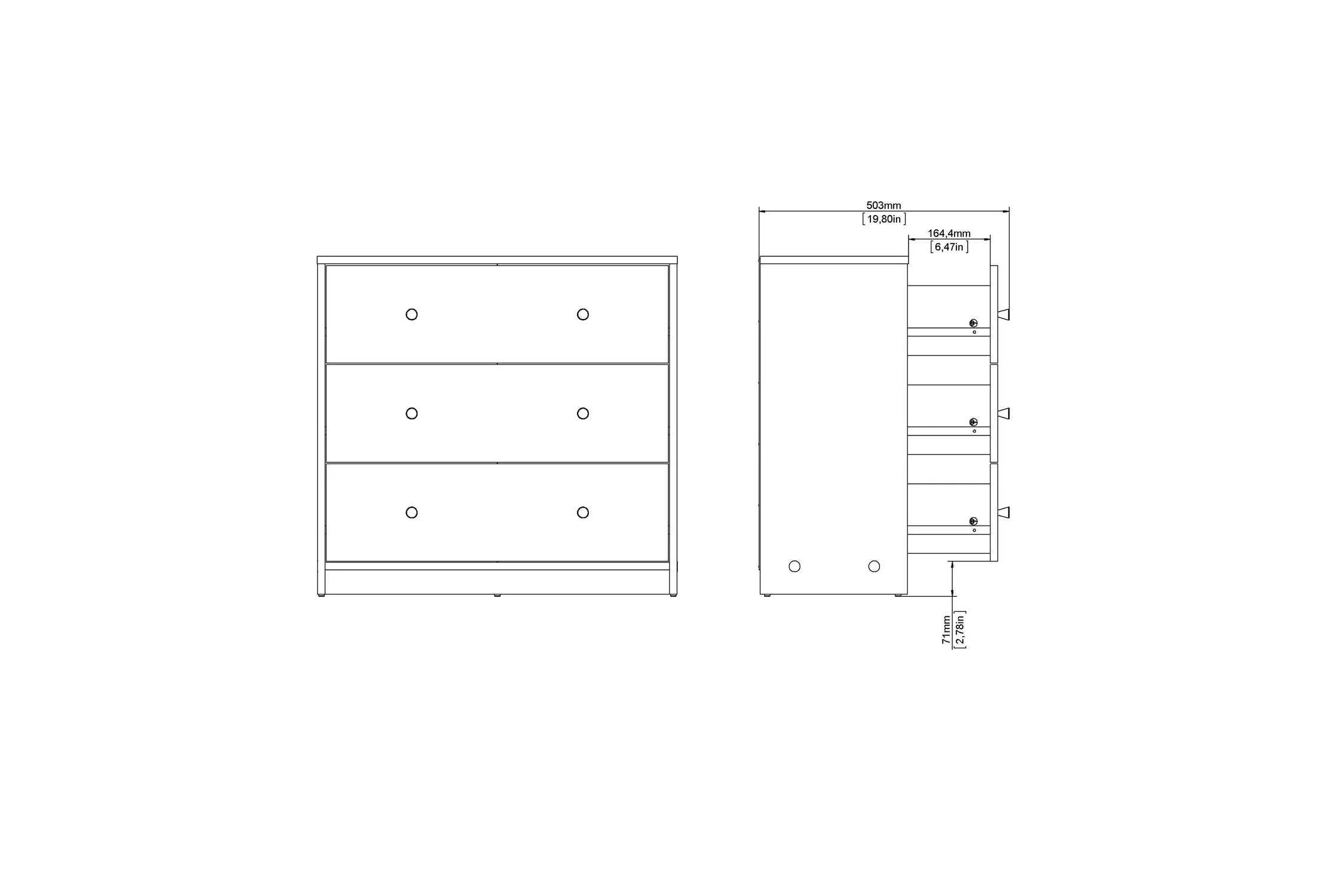 May Chest Of 3 Drawers In Black - Image 11