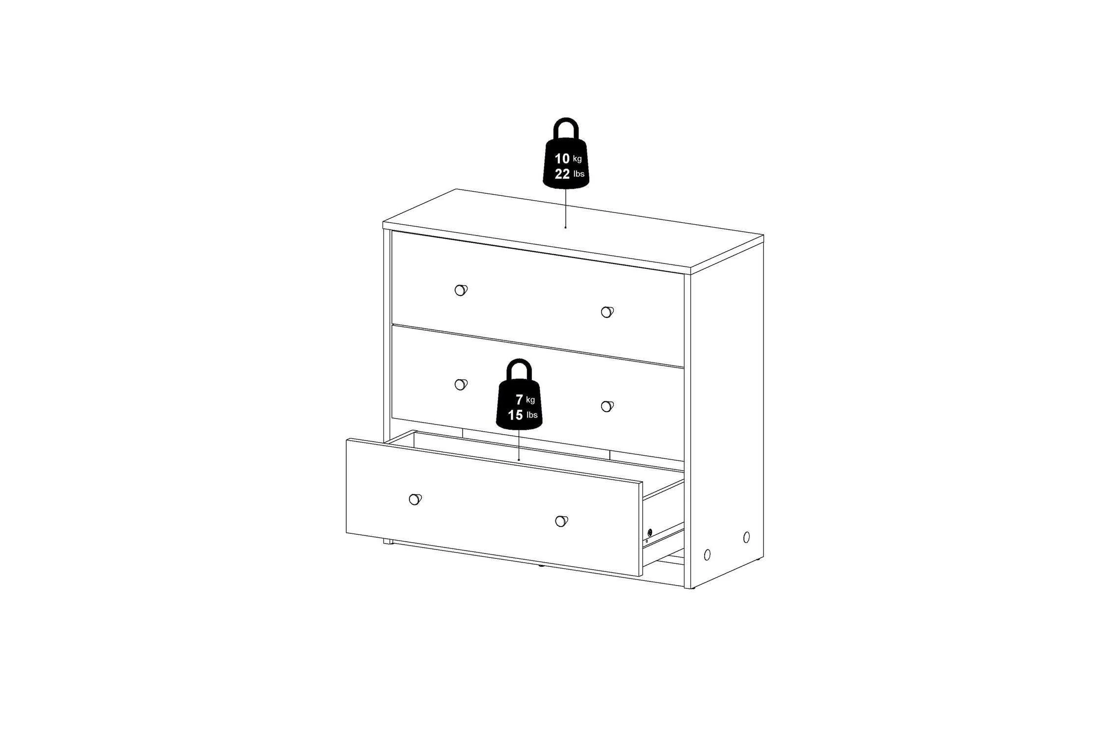 May Chest Of 3 Drawers In Black - Image 12