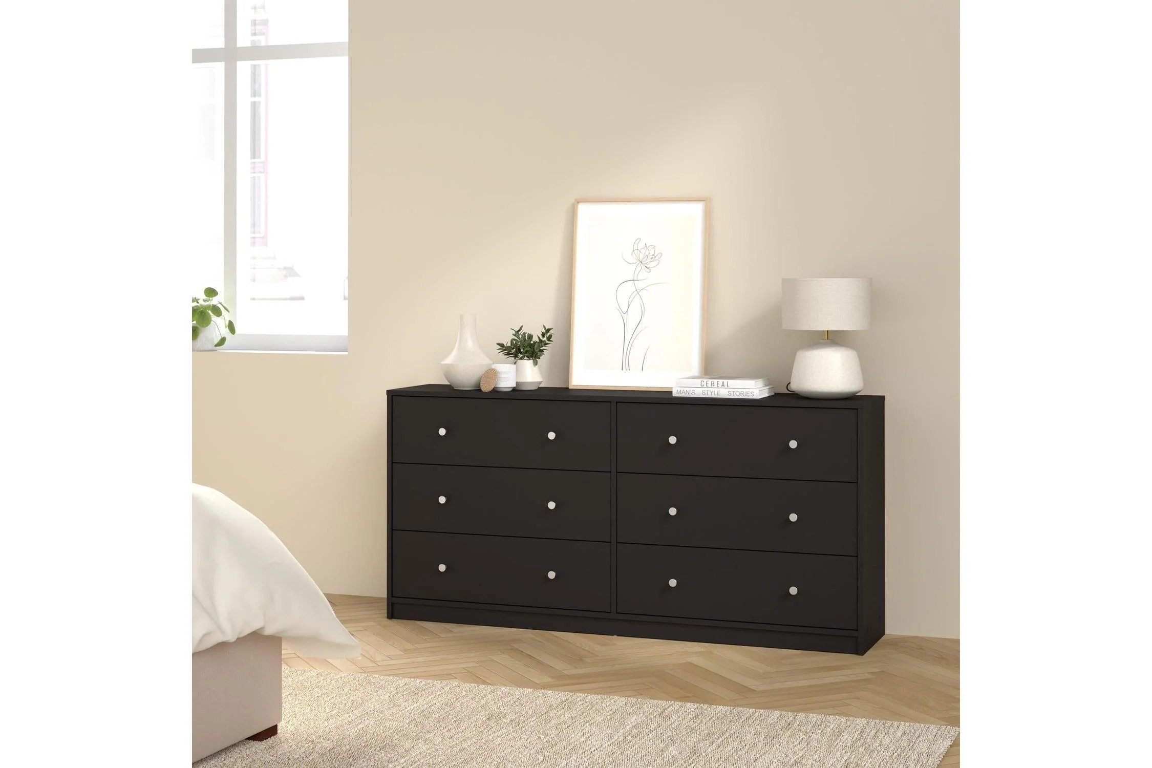 May Chest Of 6 Drawers (3+3) In Black - Image 7