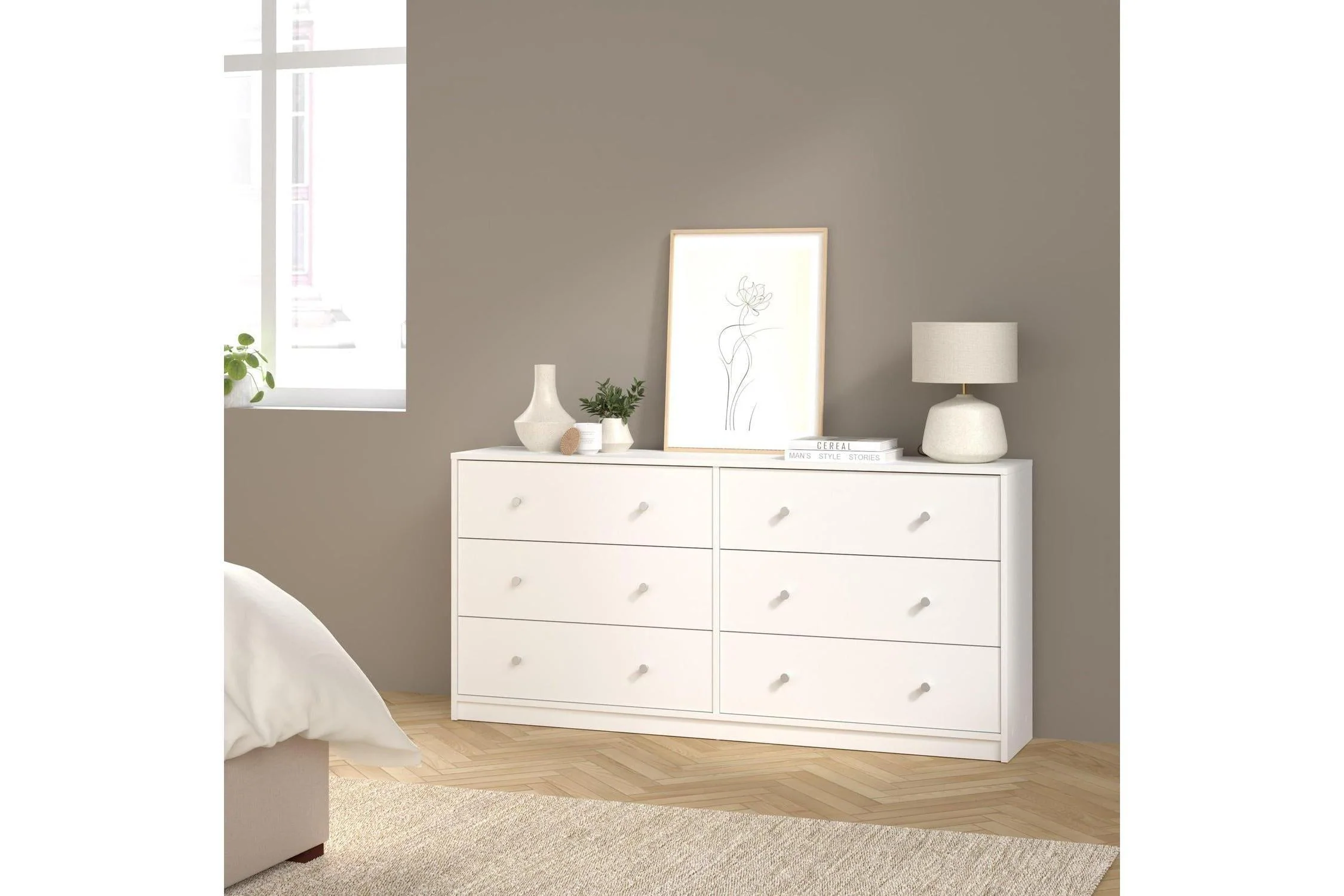 May Chest Of 6 Drawers (3+3) In White - Image 7