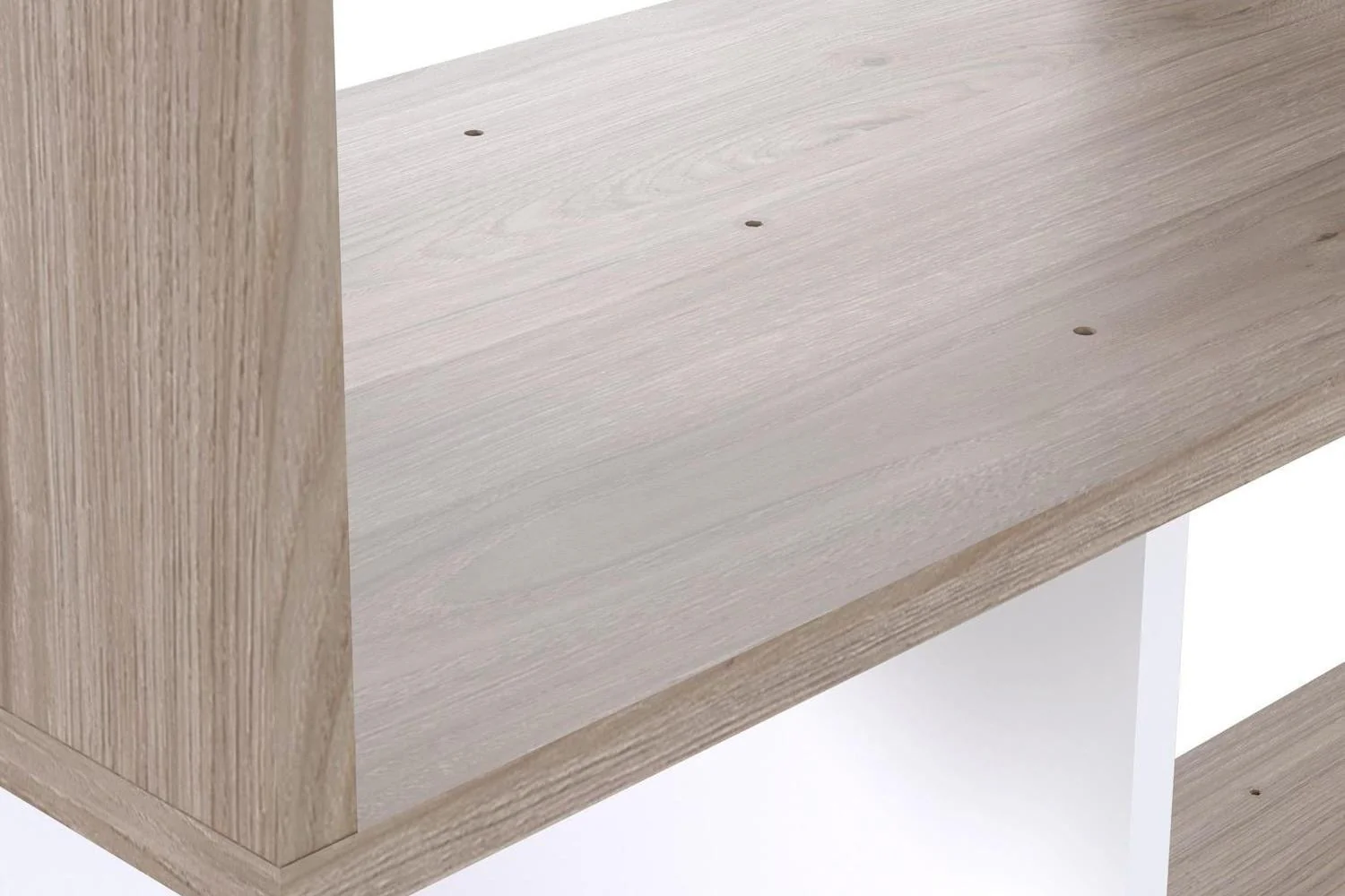 Maze Open Bookcase 4 Shelves In Jackson Hickory Oak And White - Image 7