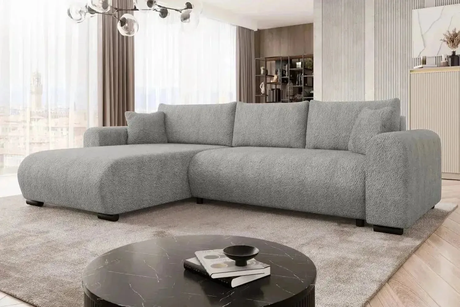 Merkos Corner Sofa Bed With Storage - Image 8