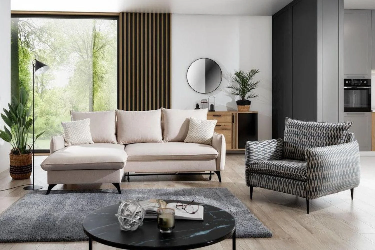 Modica Corner Sofa Bed With Storage