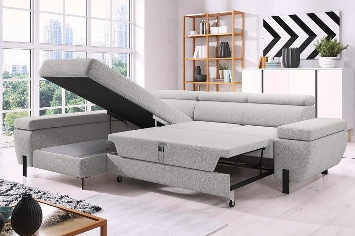 Molina Mini Corner Sofa Bed - Image 2