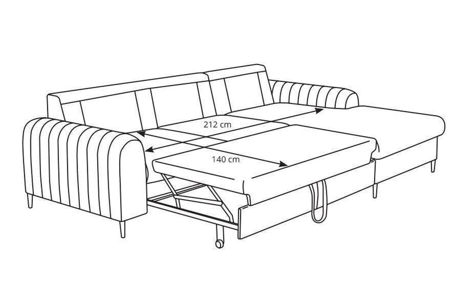 Monaco Corner Sofa Bed With Storage - Image 7