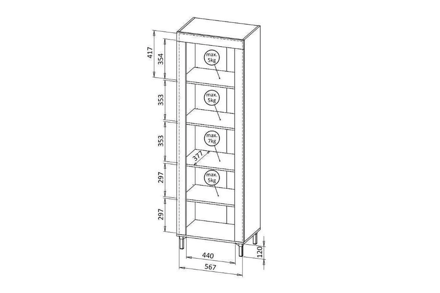 Mossa Glass Cabinet - Image 11