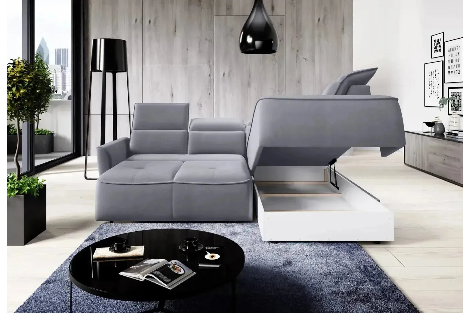 Murillo L Corner Sofa Bed Relax With Storage - Image 2