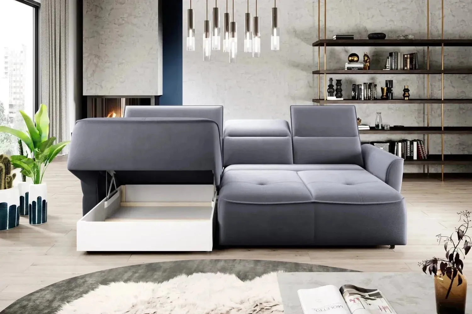 Murillo S Corner Sofa Bed Relax With Storage - Image 2