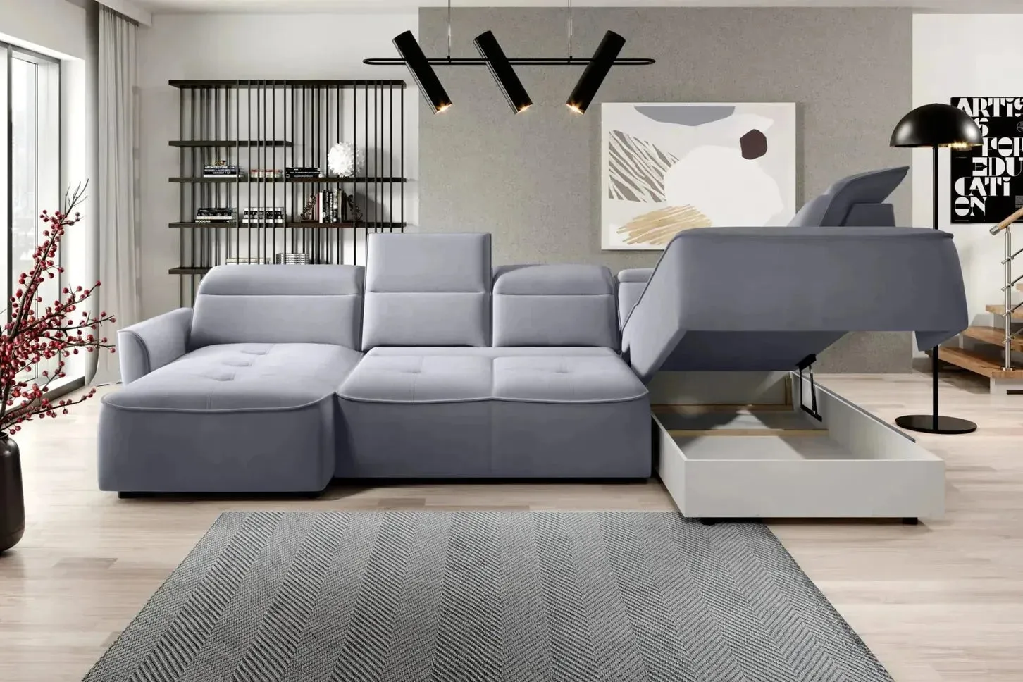 Murillo Xl U Shape Corner Sofa Bed Relax With Storage - Image 2