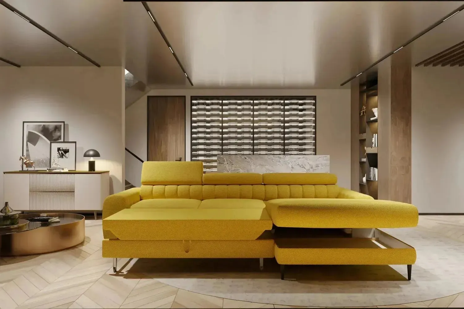 Navas S Corner Sofa Bed With Storage - Image 2
