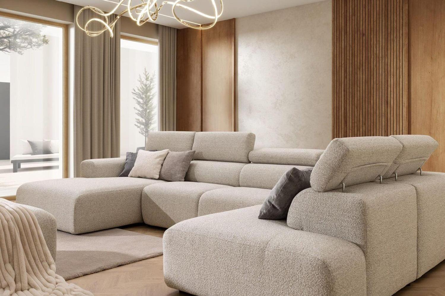 Novara U Shape Corner Sofa - Image 2