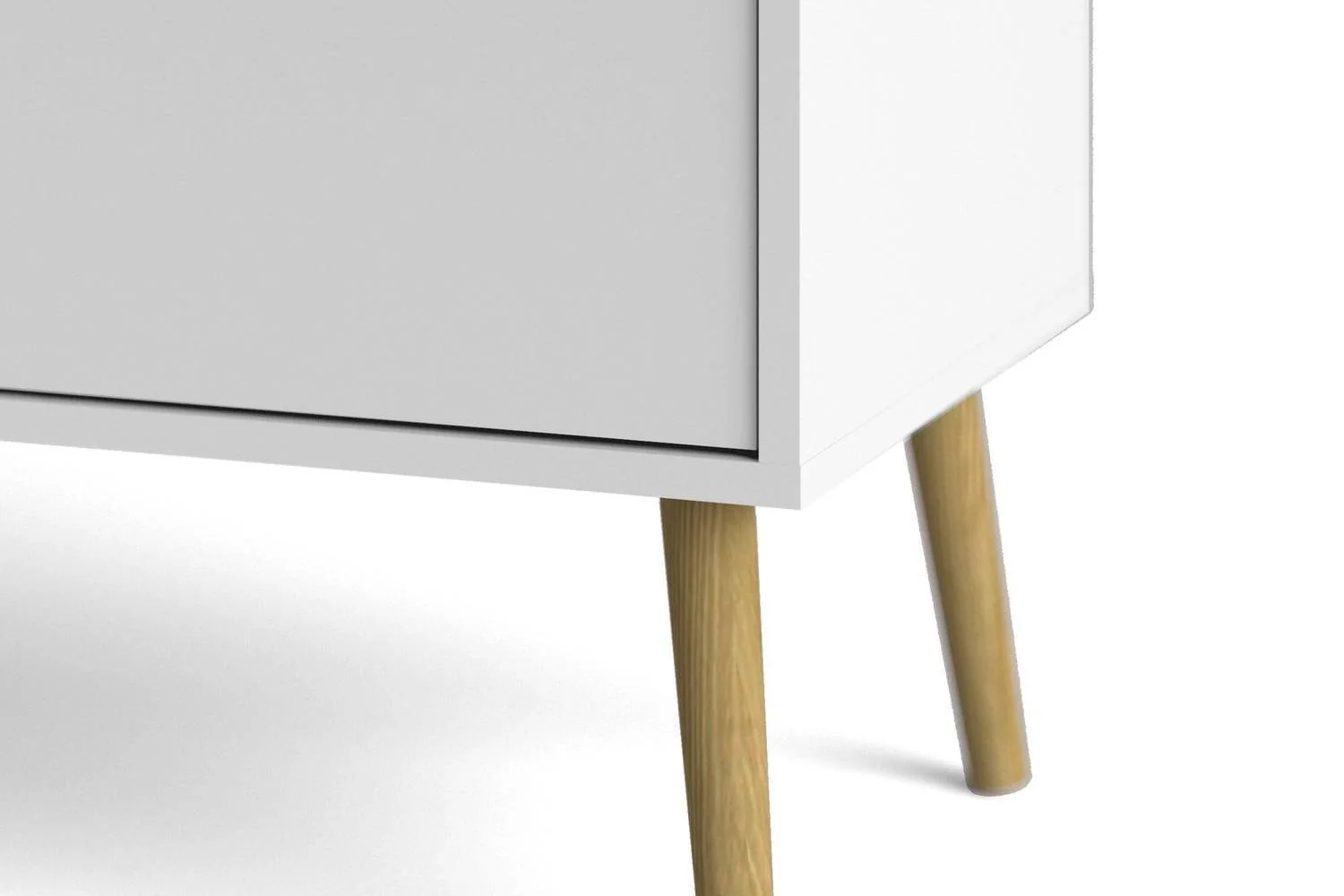 Oslo Chest Of 4 Drawers In White And Oak - Image 9