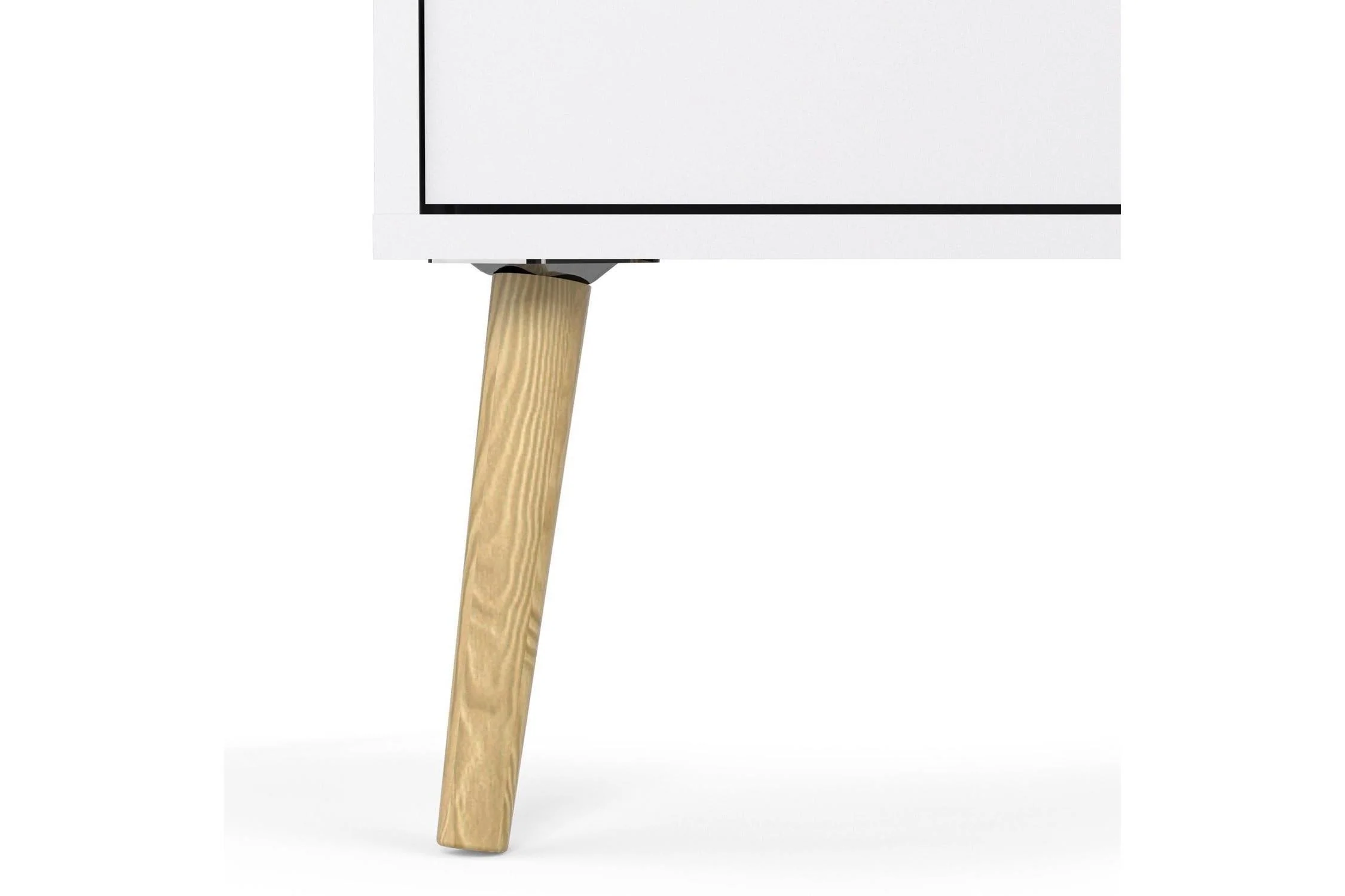 Oslo Chest Of 5 Drawers In White And Oak - Image 6