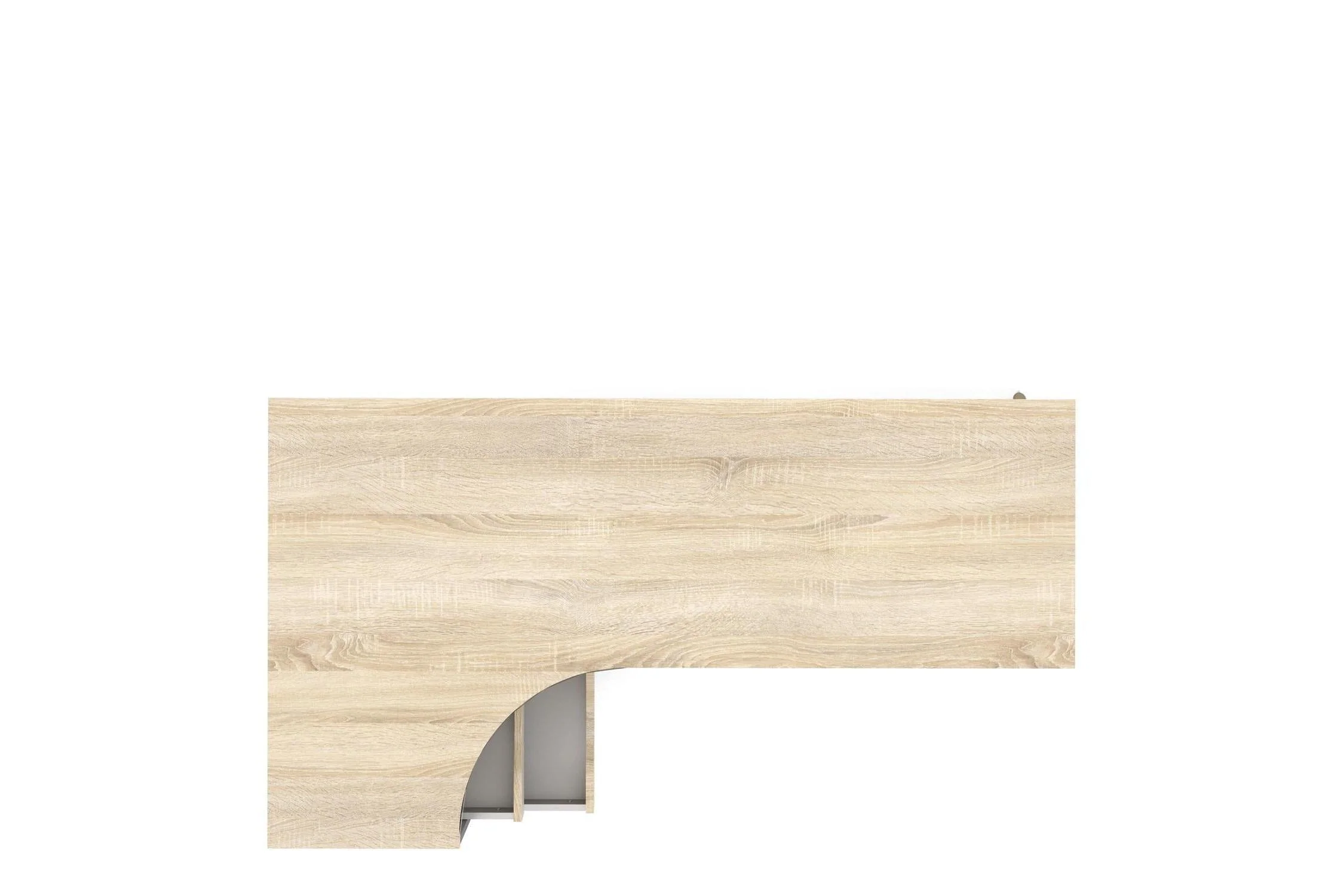 Oslo Desk 2 Drawer In White And Oak - Image 5