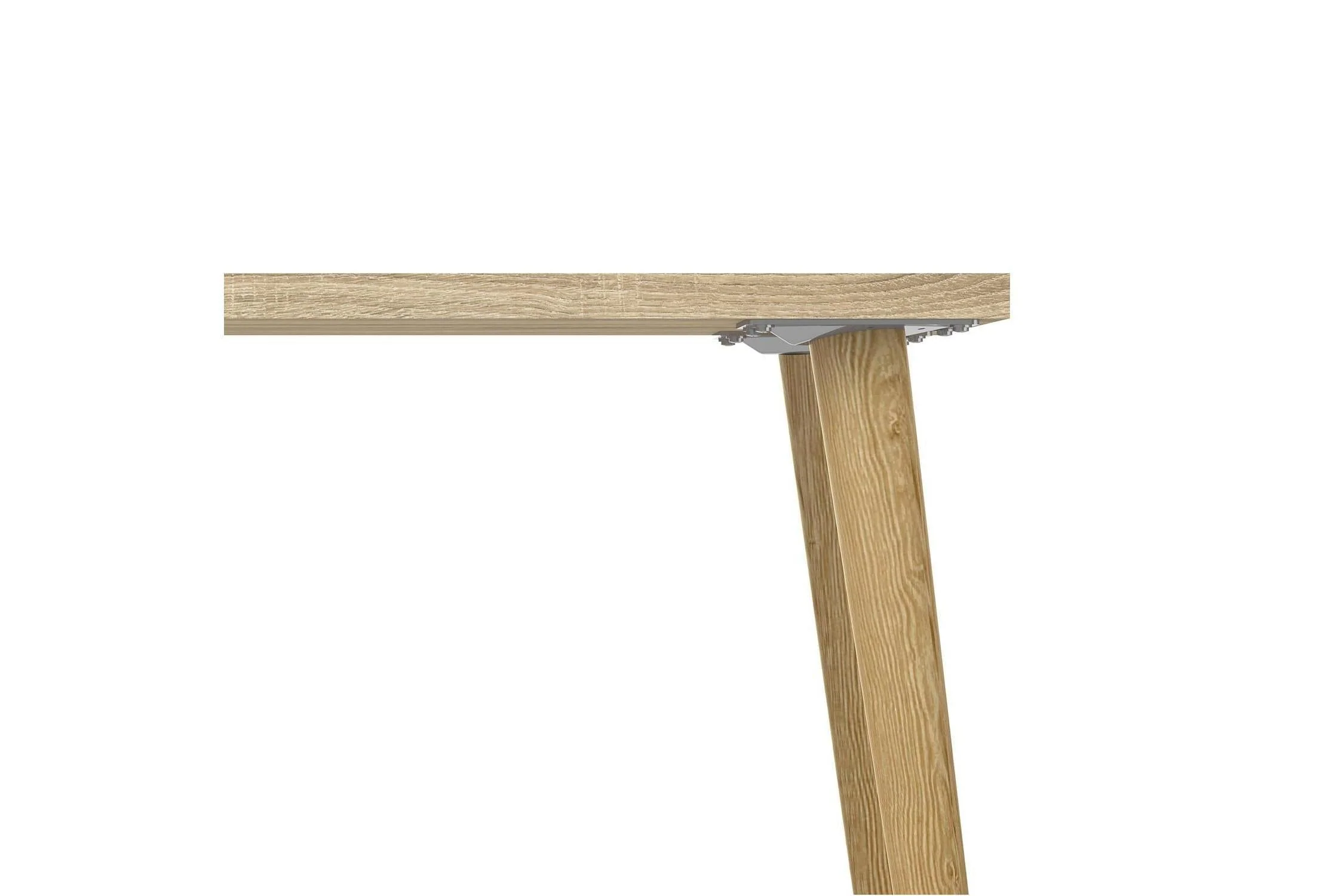 Oslo Desk 2 Drawer In White And Oak - Image 8