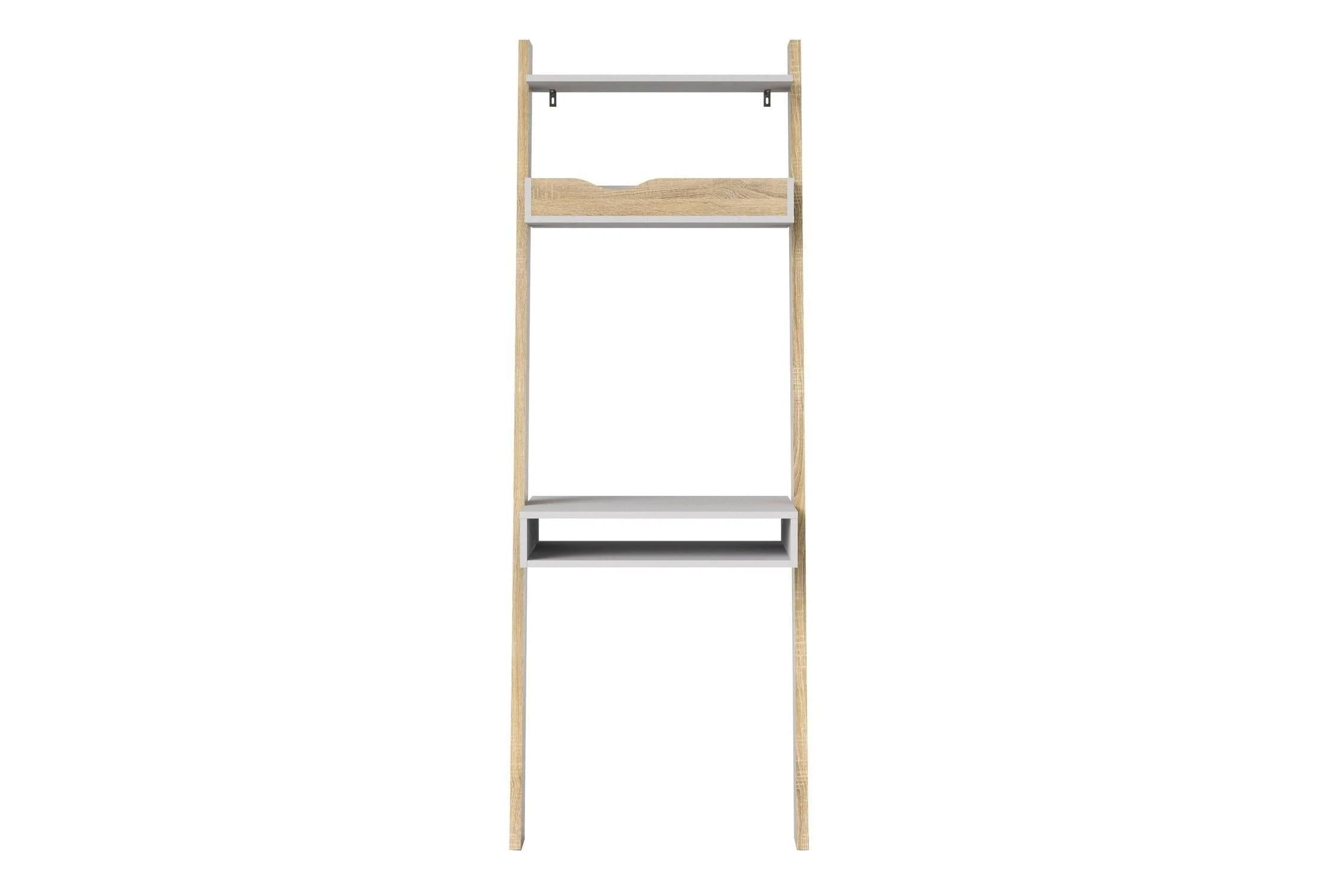 Oslo Leaning Desk In White And Oak - Image 2