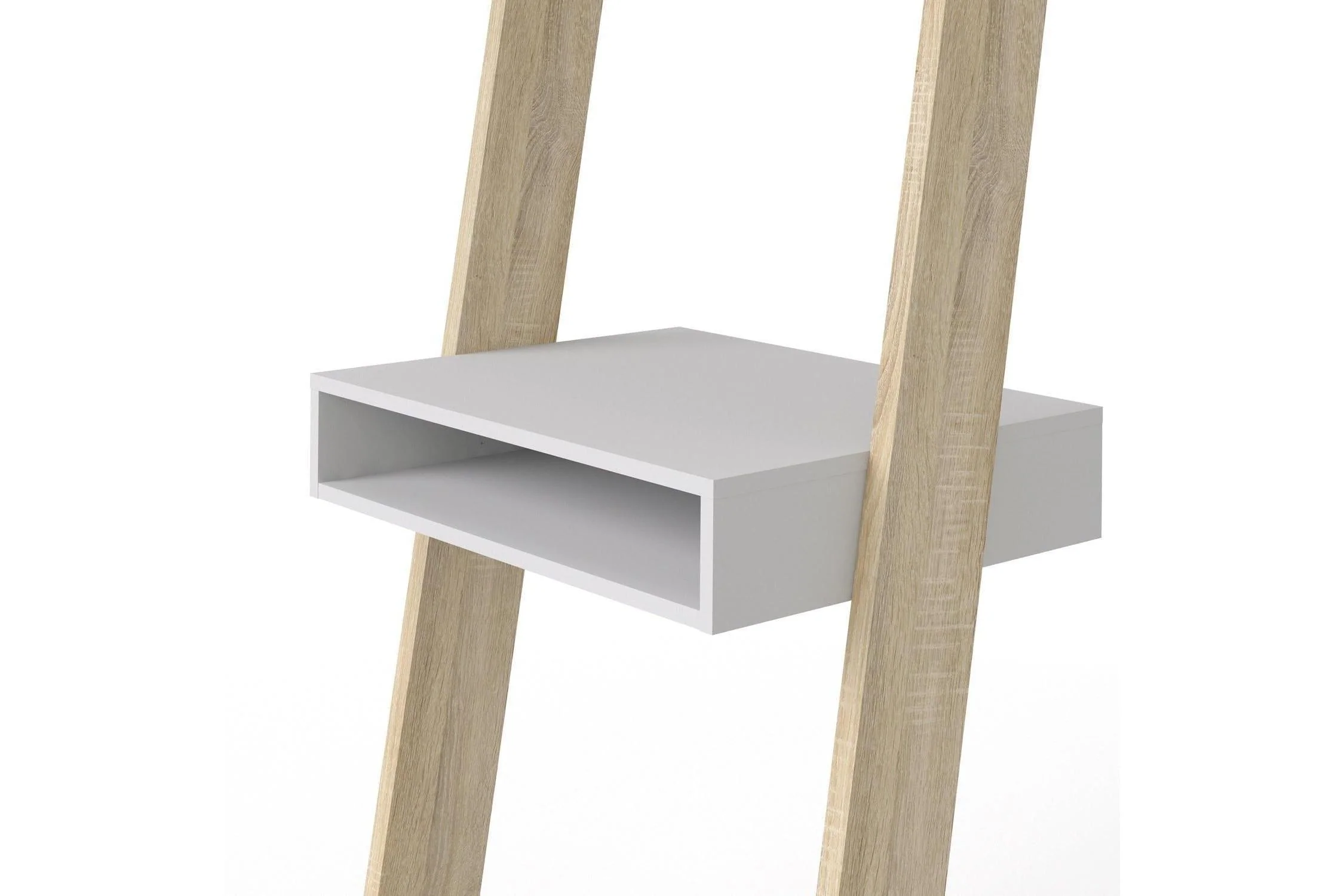 Oslo Leaning Desk In White And Oak - Image 7