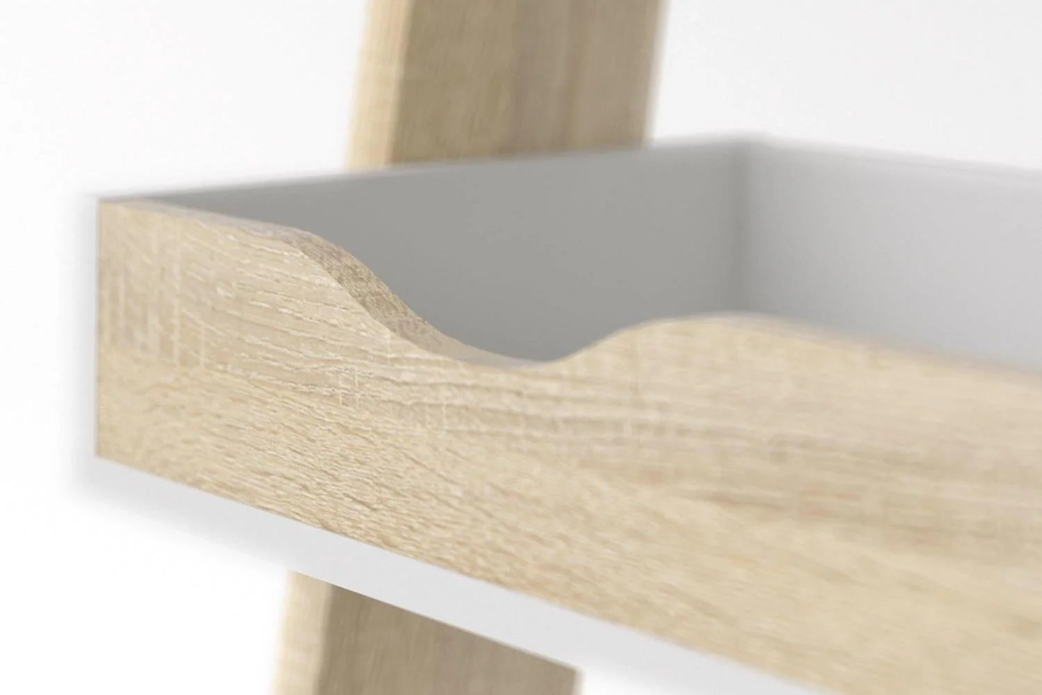 Oslo Leaning Desk In White And Oak - Image 8