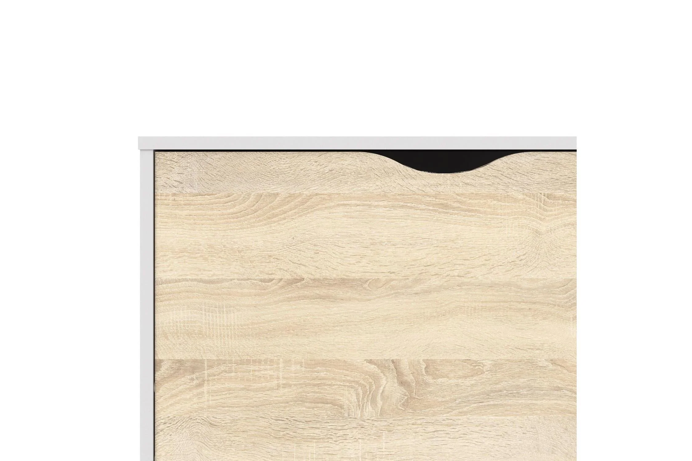 Oslo Tv Unit Wide 2 Drawers 4 Shelves In White And Oak - Image 8