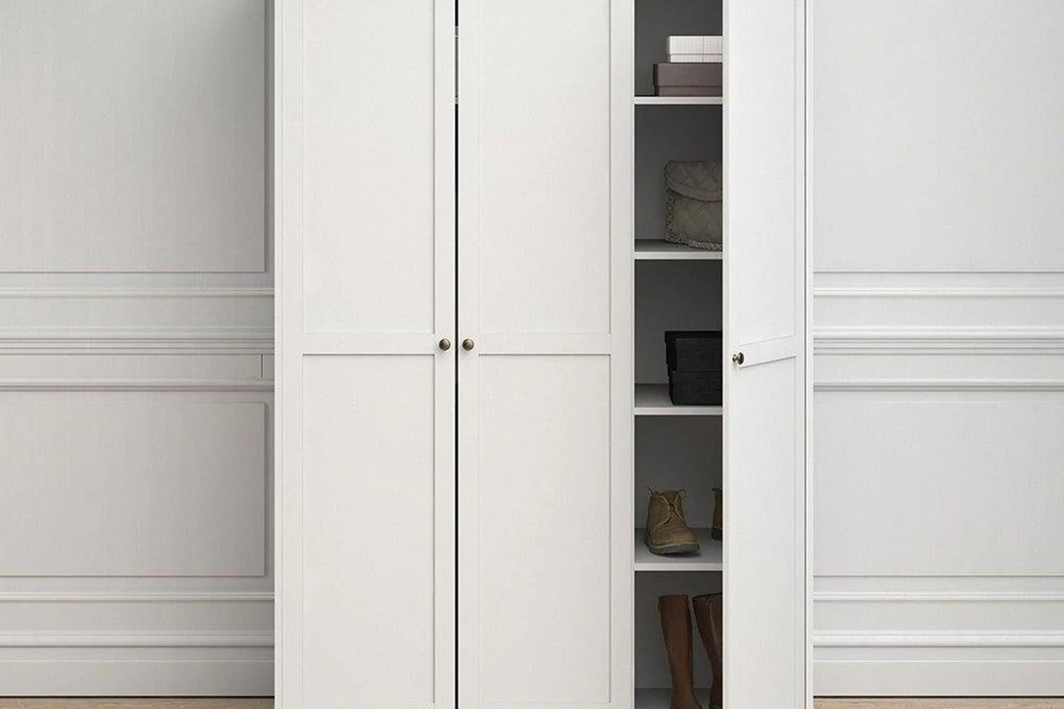 Paris Express Delivery Wardrobe 138 With 3 Doors White