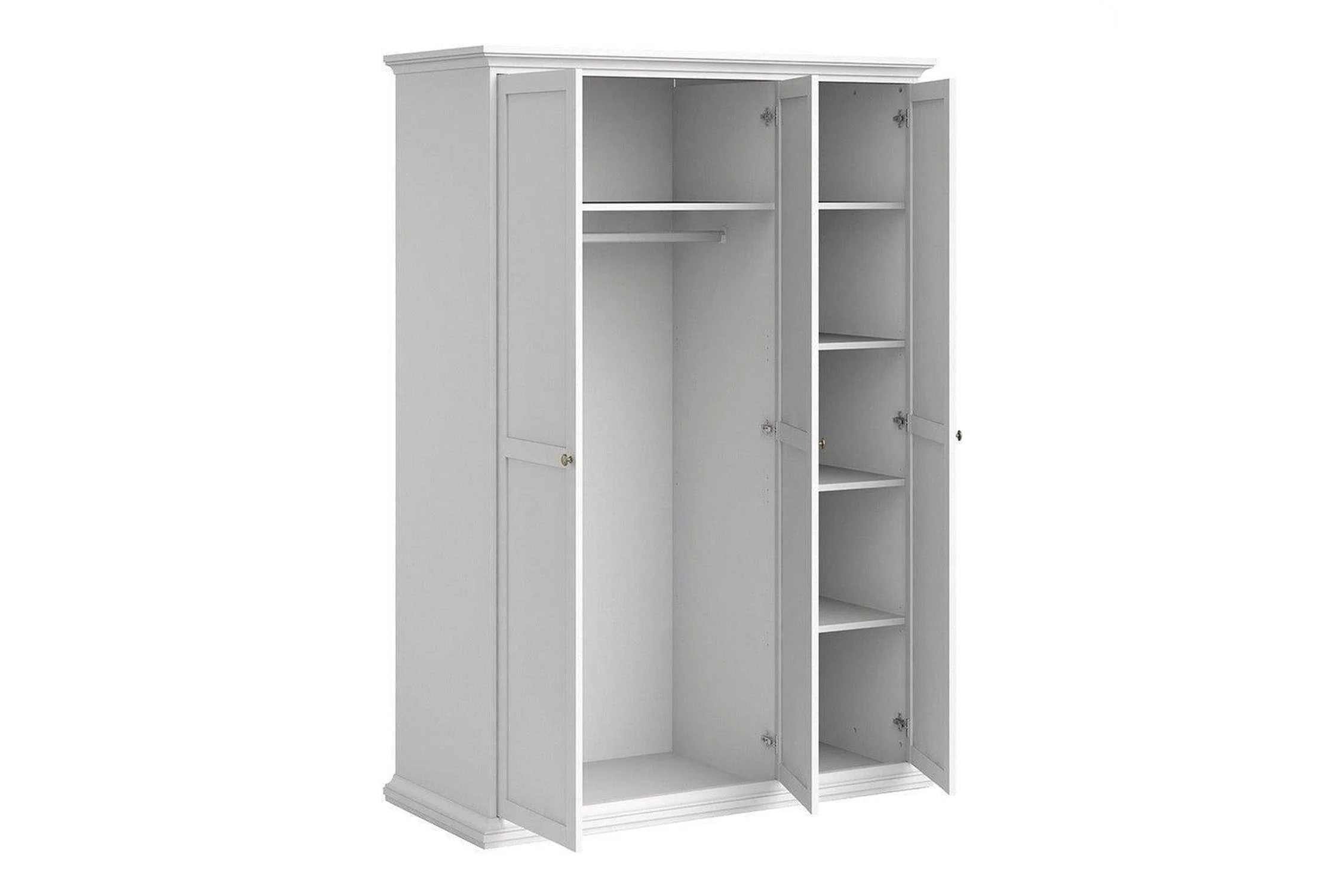 Paris Express Delivery Wardrobe 138 With 3 Doors White - Image 2