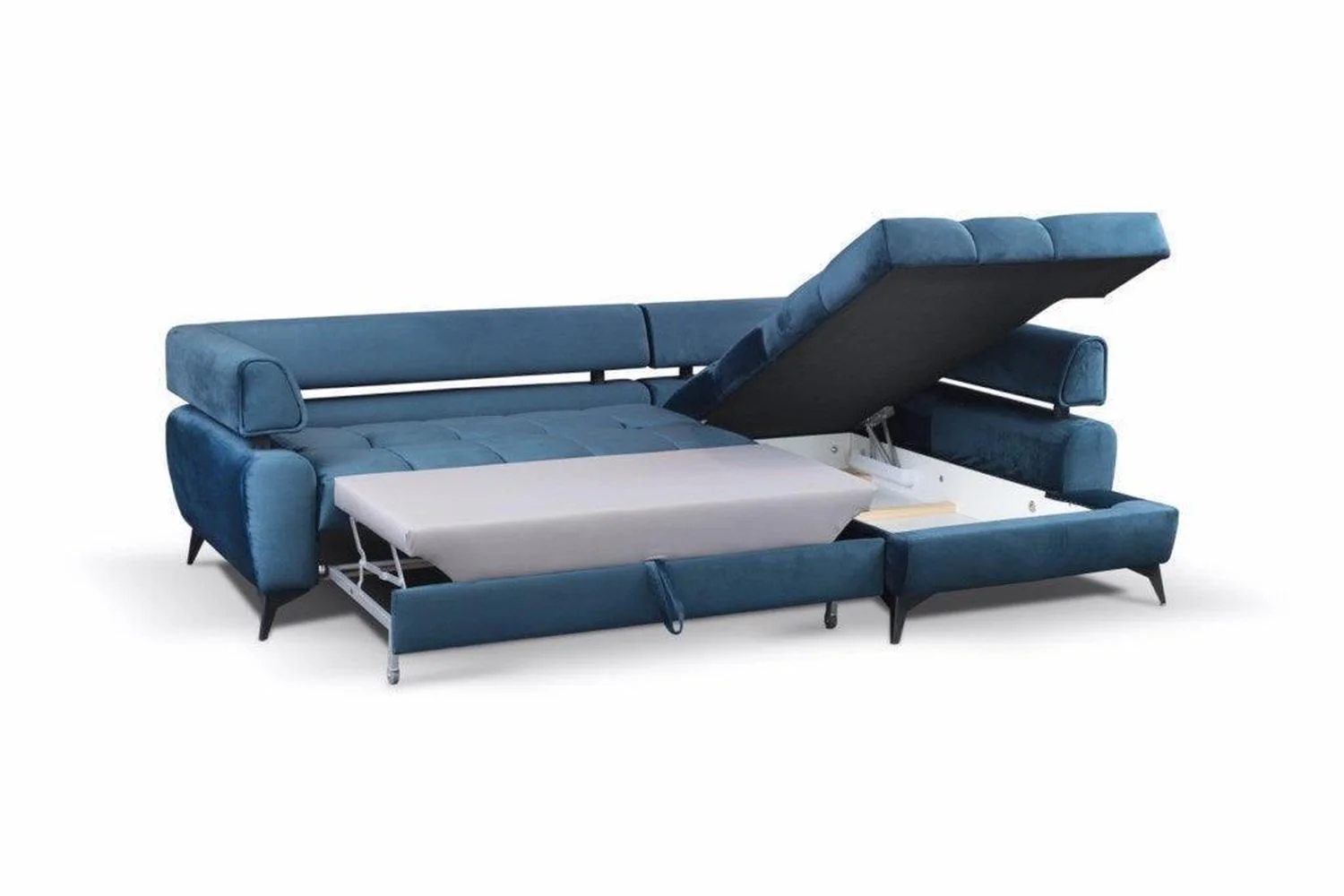 Paros I Corner Sofa Bed With Storage - Image 3