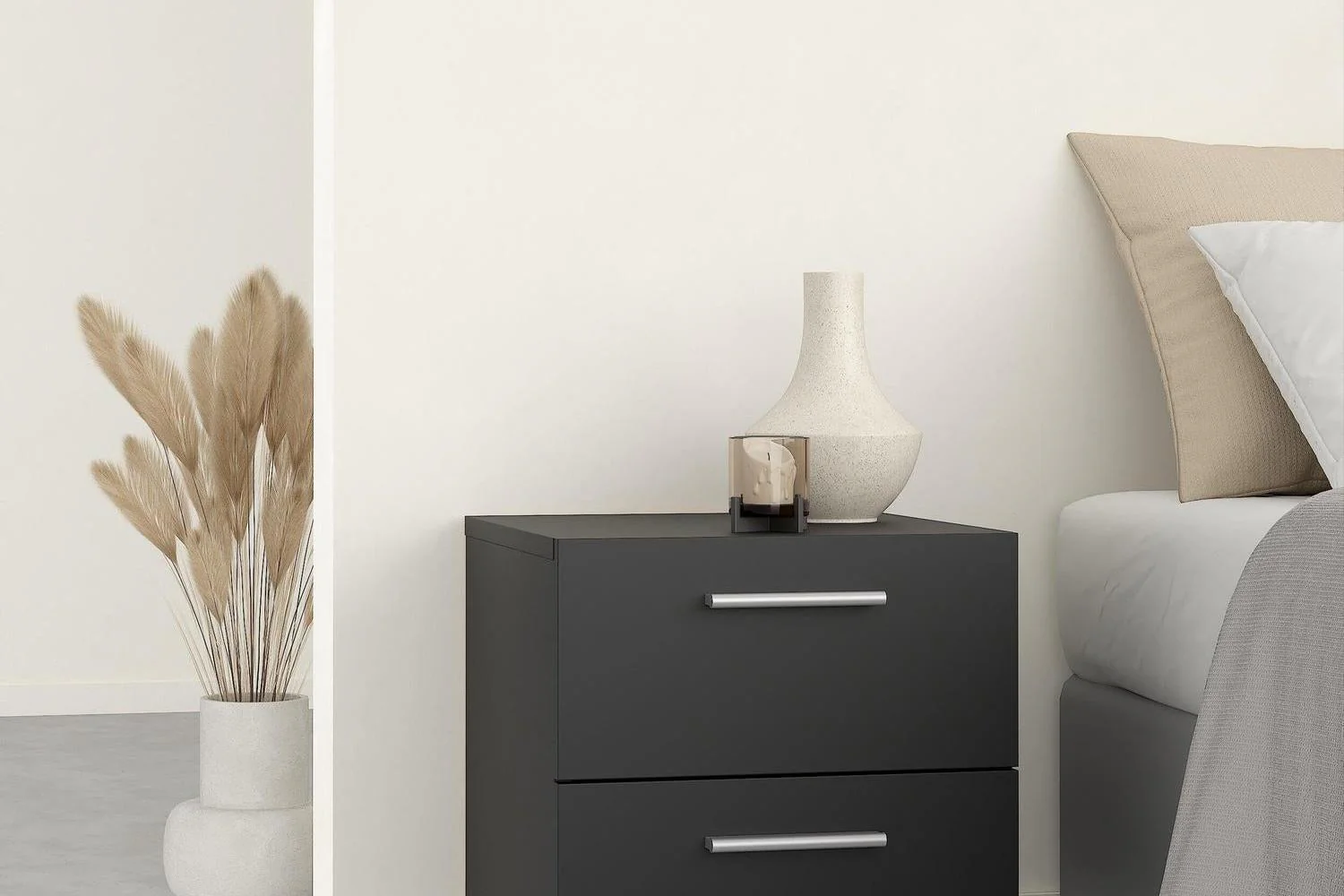 Pepe Bedside 2 Drawers In Black - Image 7