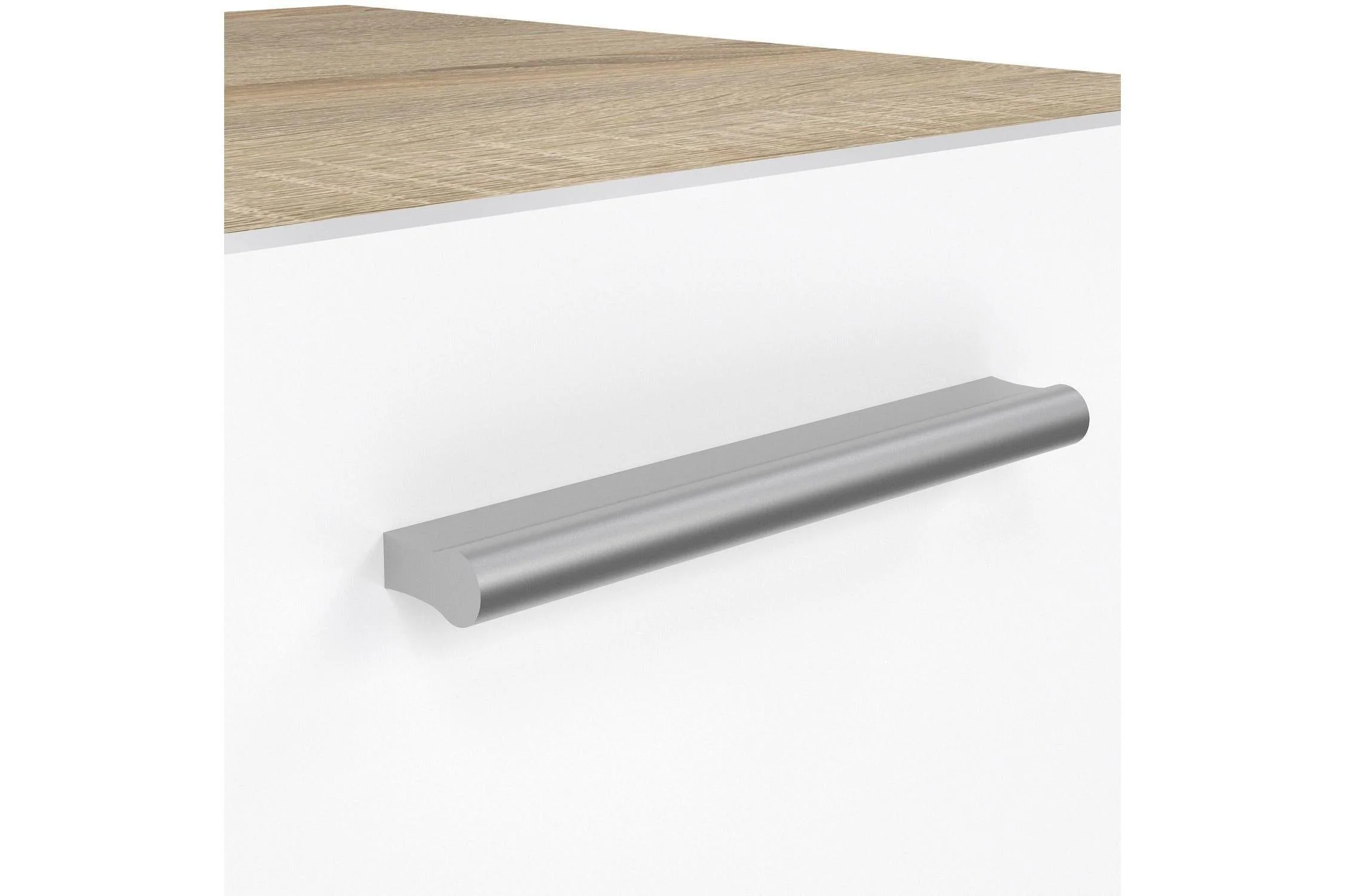 Pepe Bedside 2 Drawers In Oak With White High Gloss - Image 8
