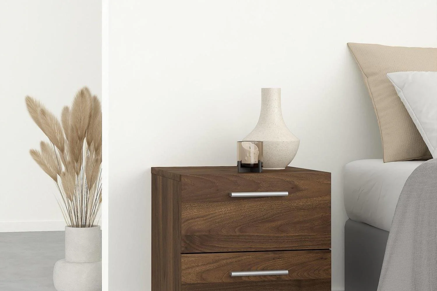 Pepe Bedside 2 Drawers In Walnut - Image 6