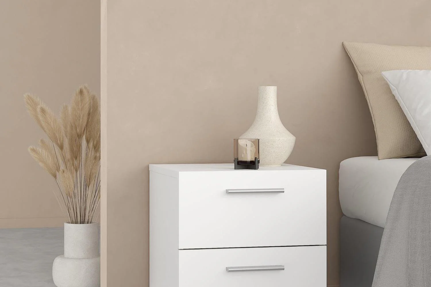 Pepe Bedside 2 Drawers In White - Image 6