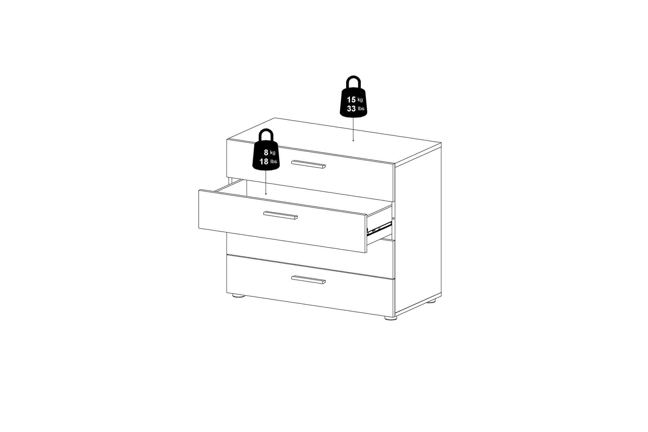 Pepe Chest Of 4 Drawers In White - Image 11
