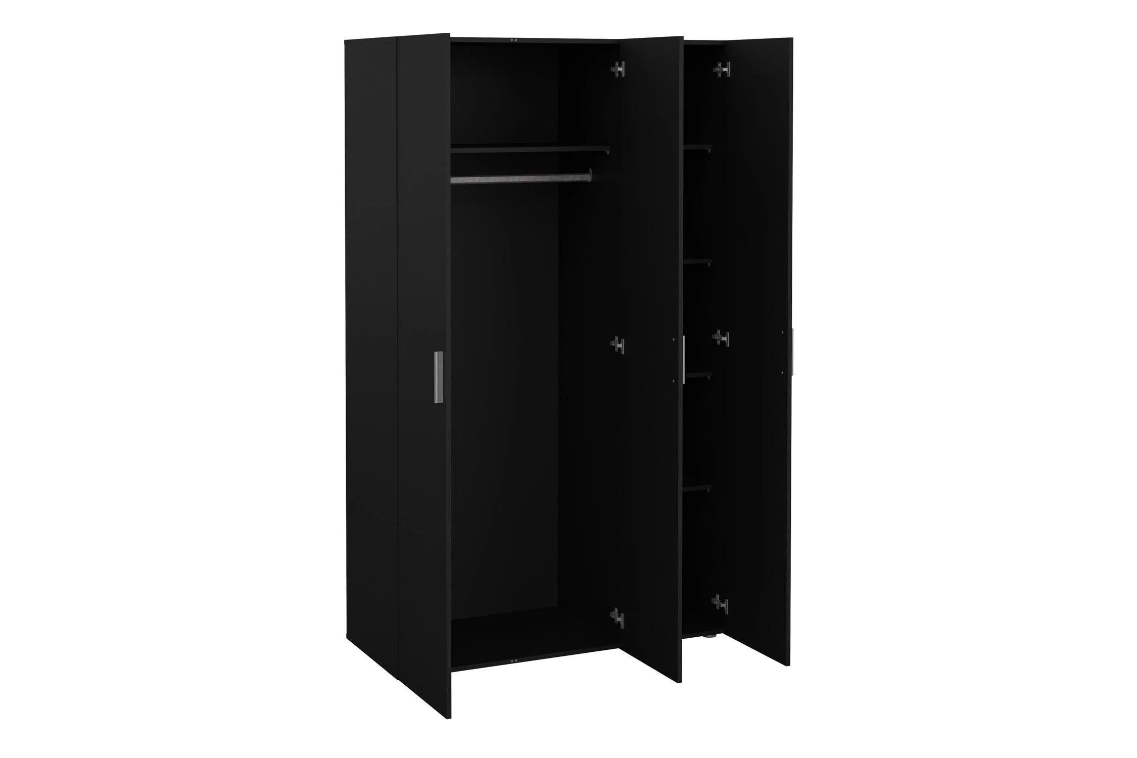 Pepe Wardrobe With 3 Doors In Black - Image 4