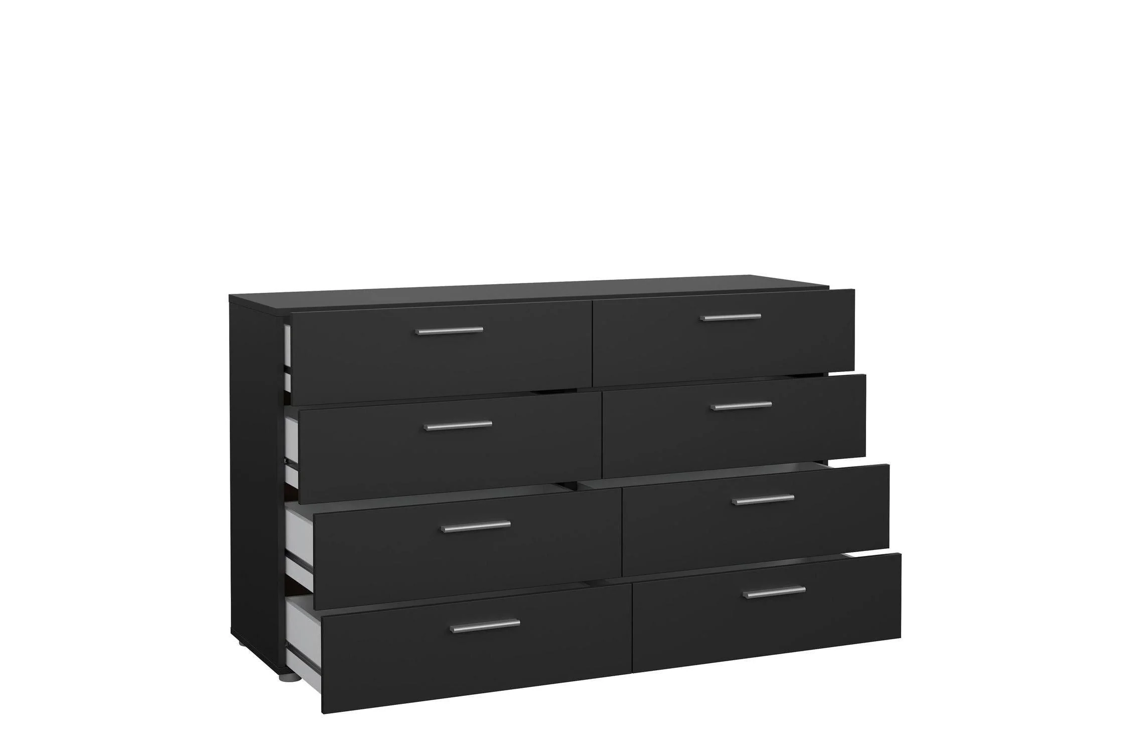 Pepe Wide Chest Of 8 Drawers In Black - Image 5