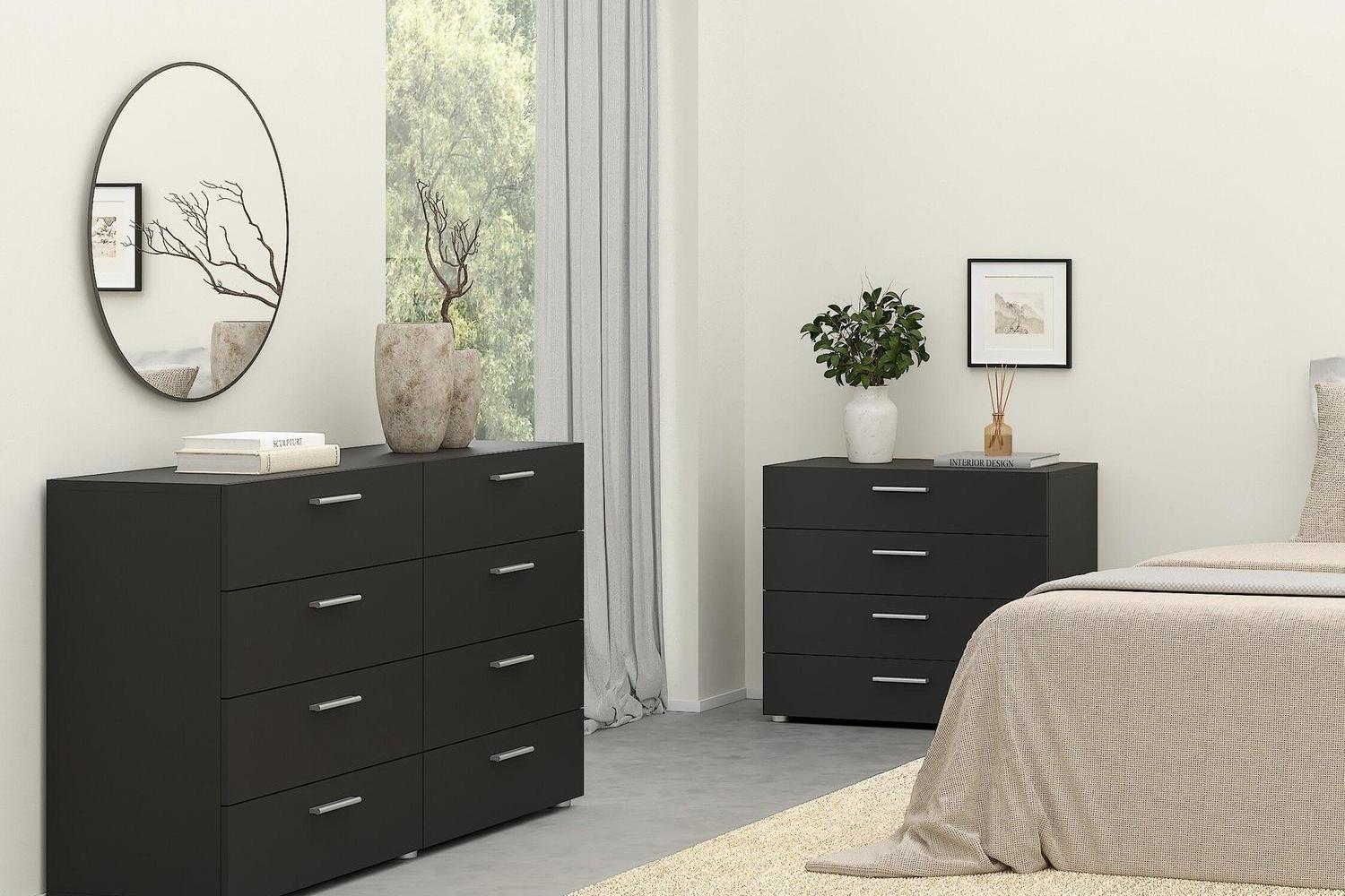 Pepe Wide Chest Of 8 Drawers In Black - Image 6