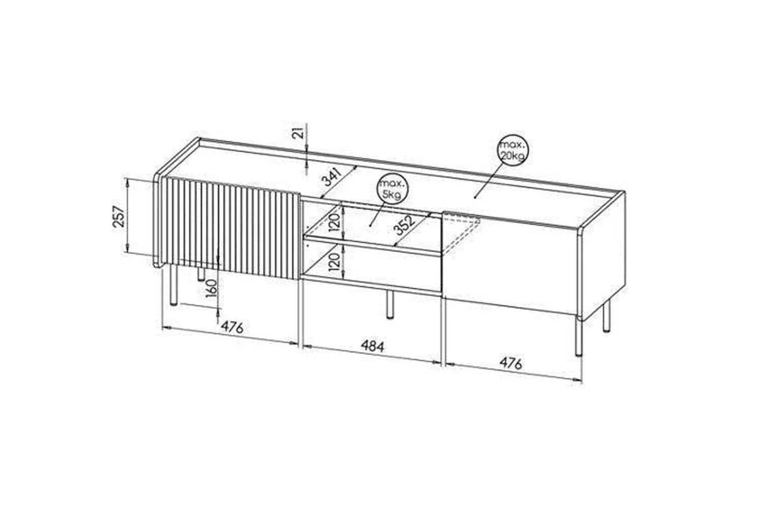 Prestigo Tv Unit 150 - Image 3