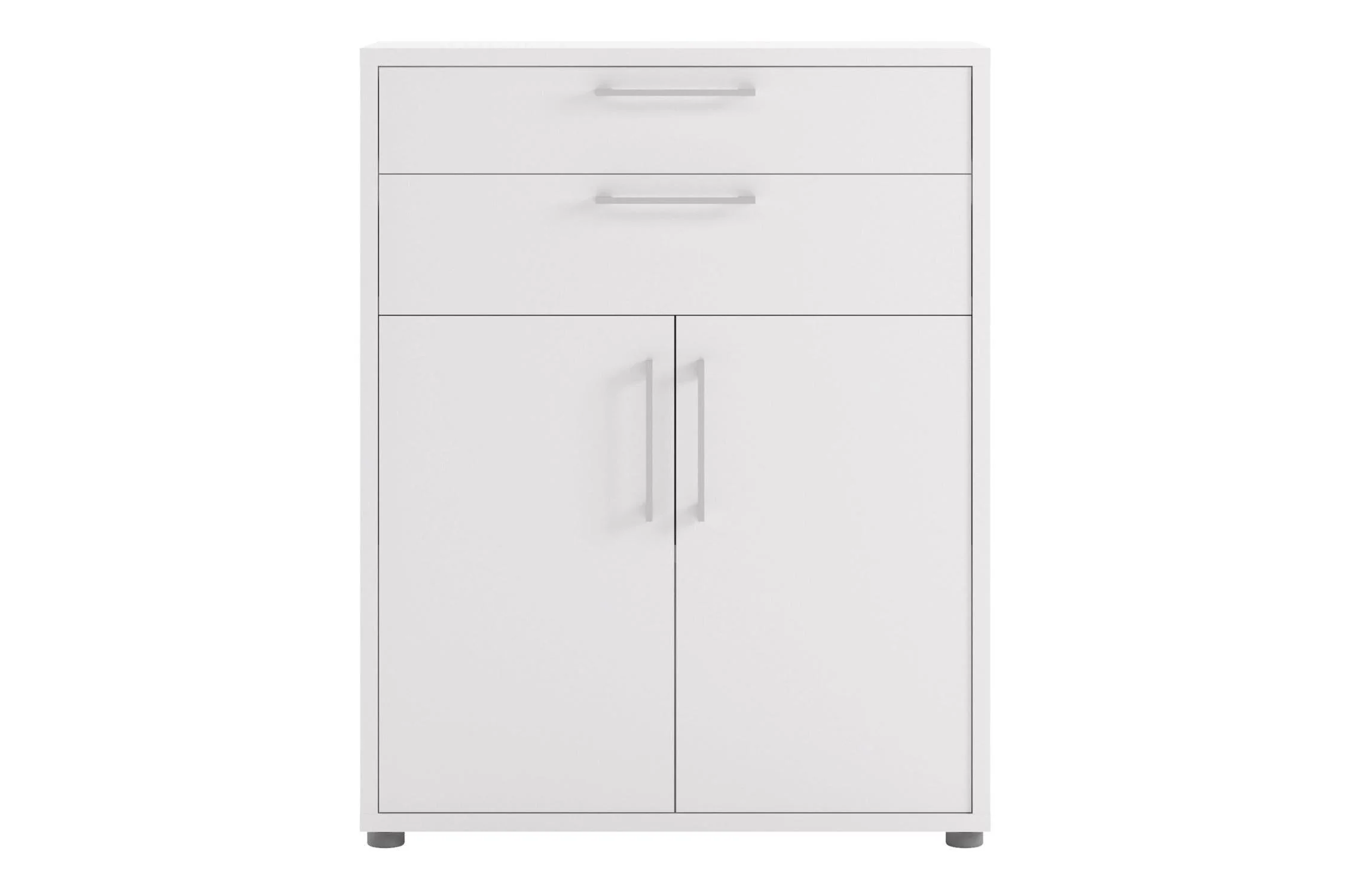 Prima Bookcase with Drawers and Doors in White - Image 2