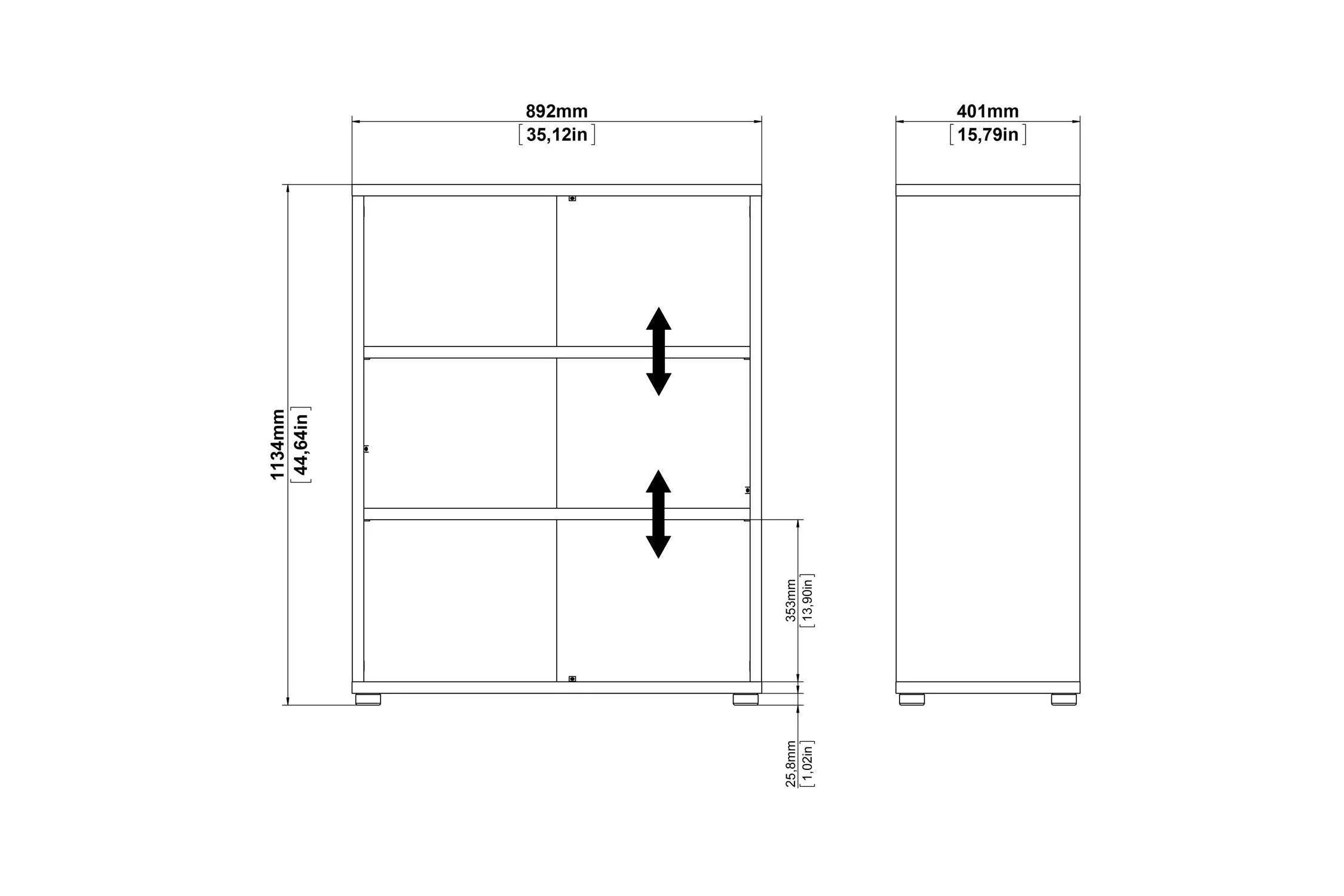 Prima Bookcase 2 Shelves In Oak - Image 10