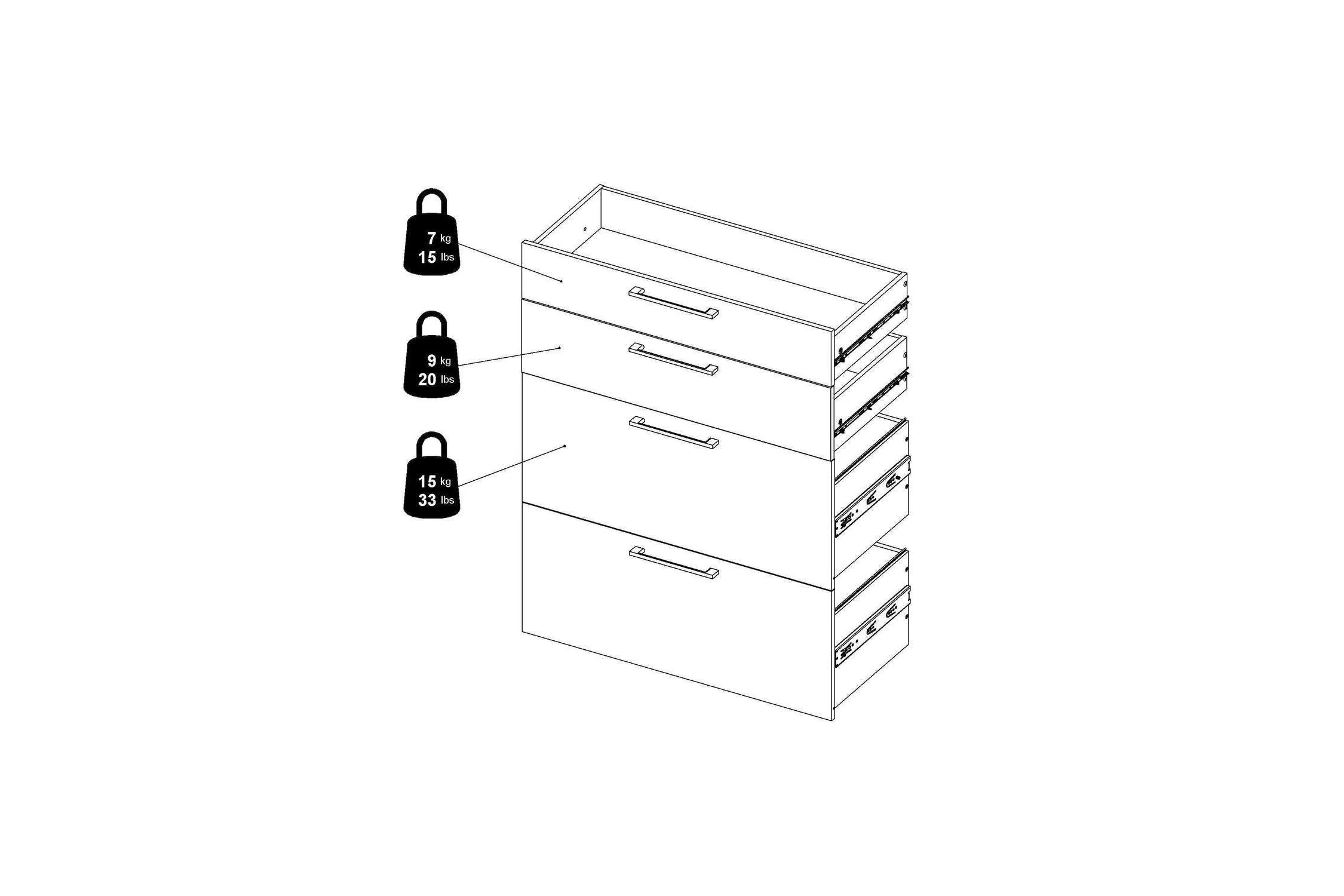 Prima Bookcase 2 Shelves With 2 Drawers 2 File Drawers In Oak - Image 12