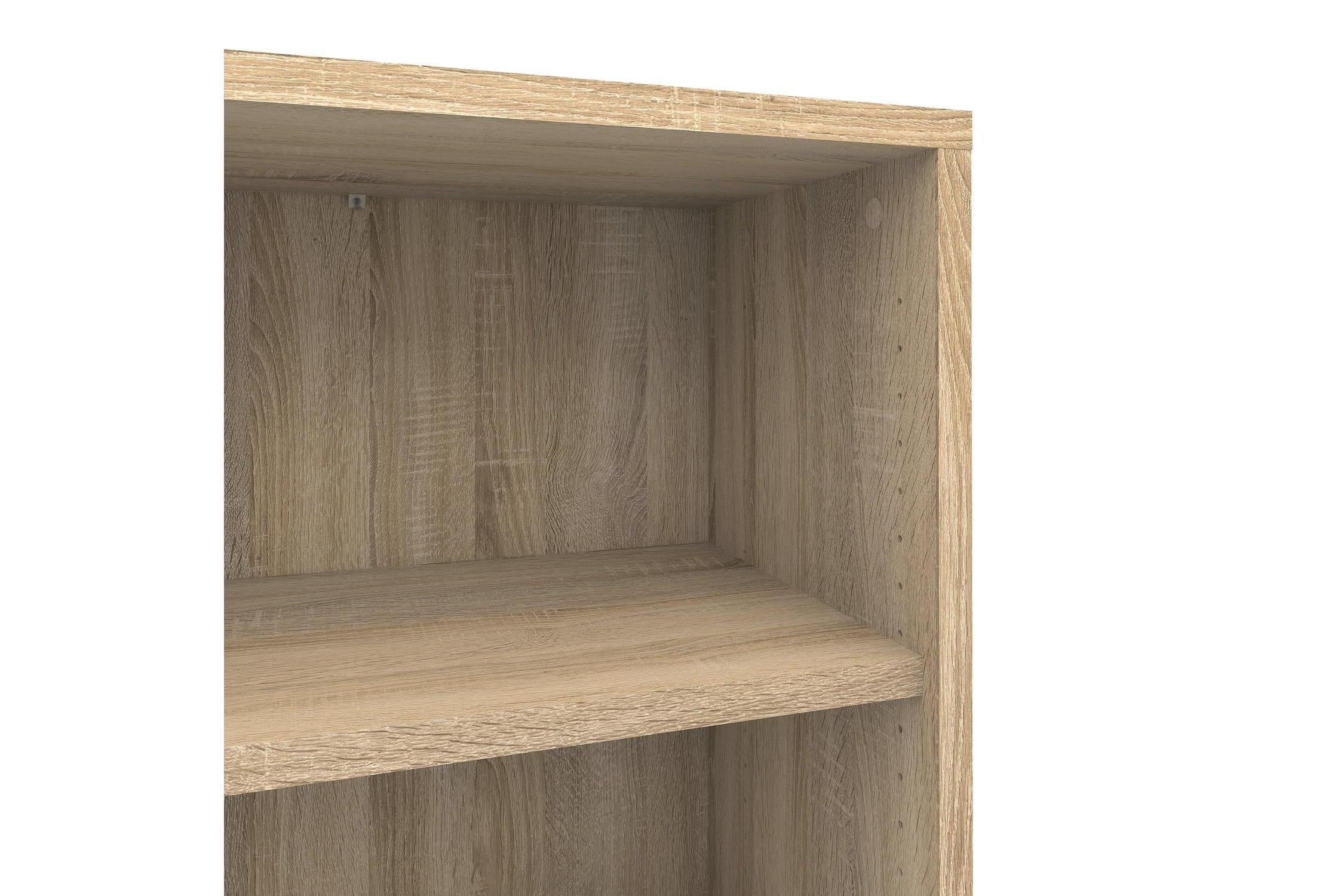Prima Bookcase 2 Shelves With 2 Drawers 2 File Drawers In Oak - Image 6