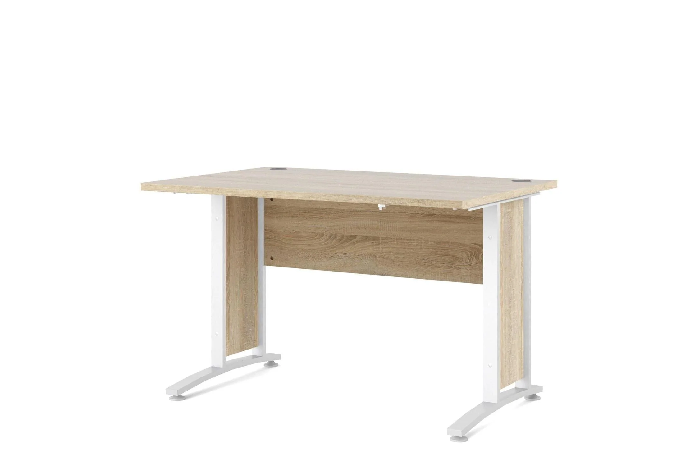 Prima Desk 120cm In Oak With White Legs - Image 2